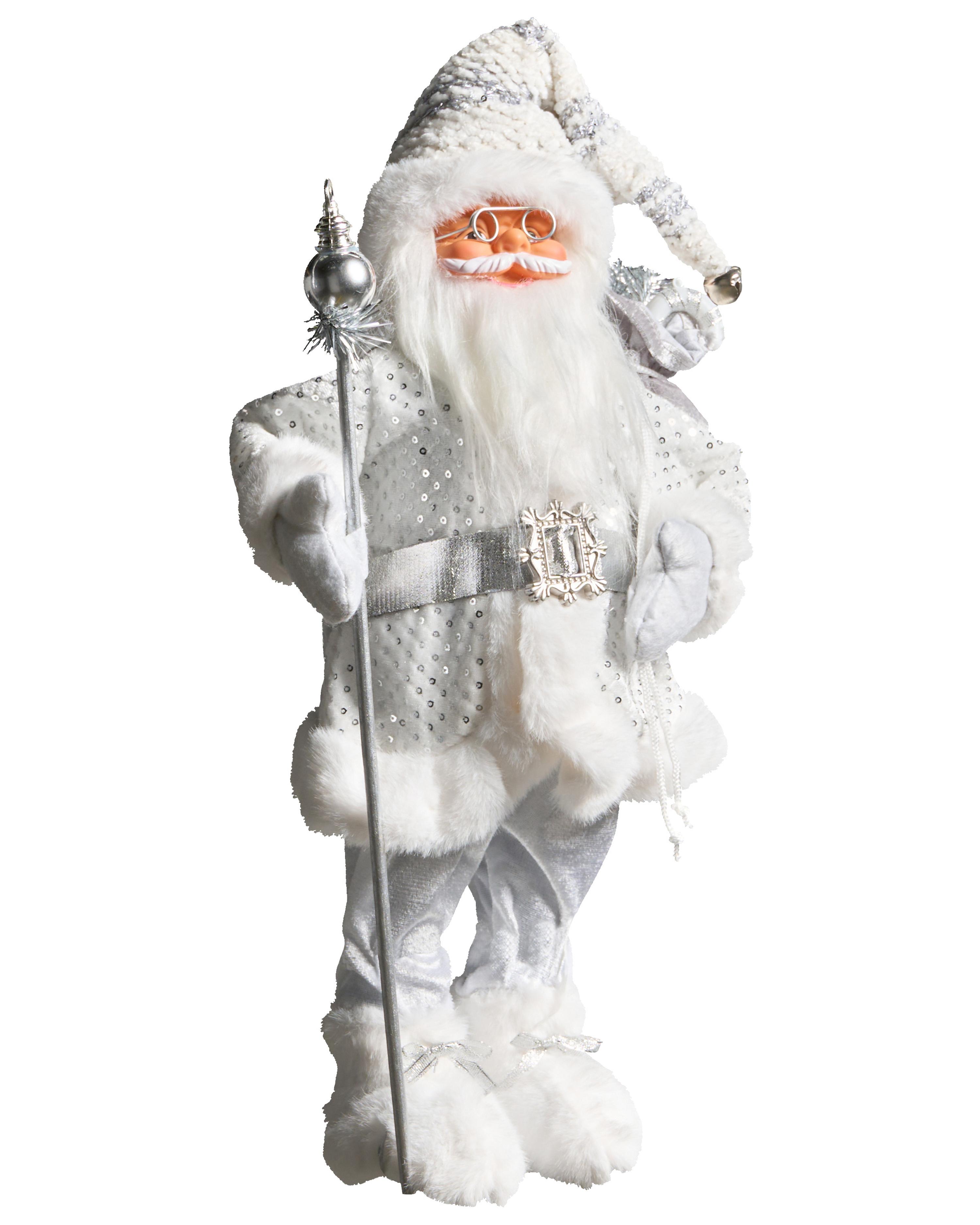 Christmas Decoration NELAUG Santa Claus 48 cm Silver
