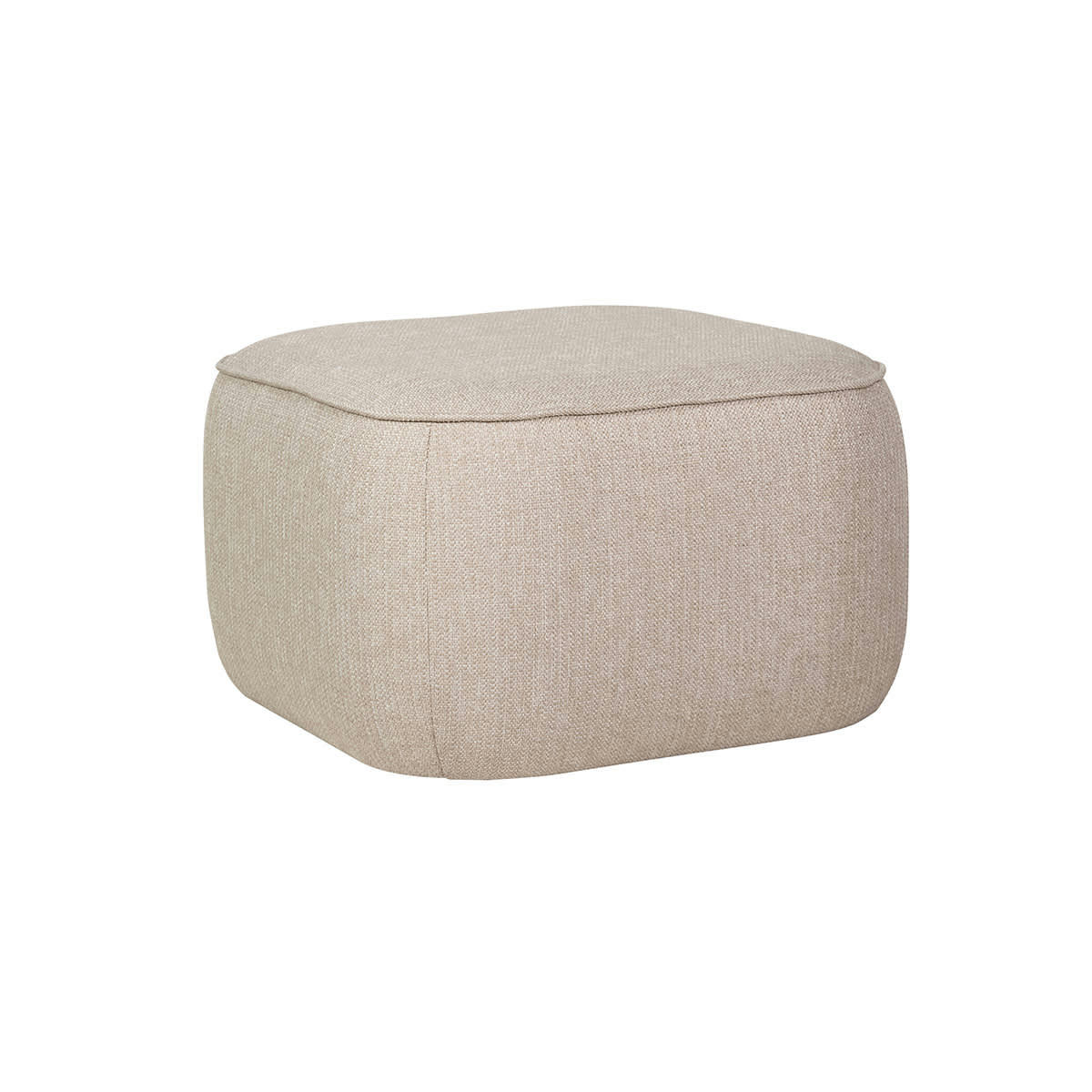 CUBE - Pouf en acrylique et polyester beige