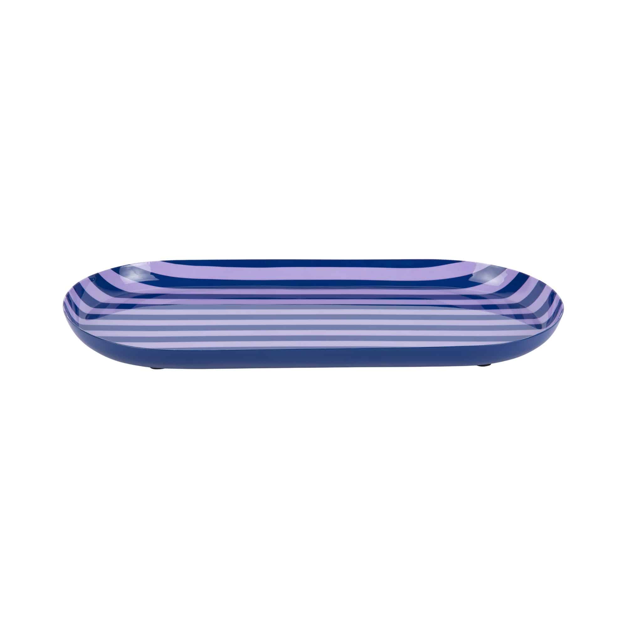 Present Time dienblad Animado Oval Large - blauw - 38x18x2.5cm