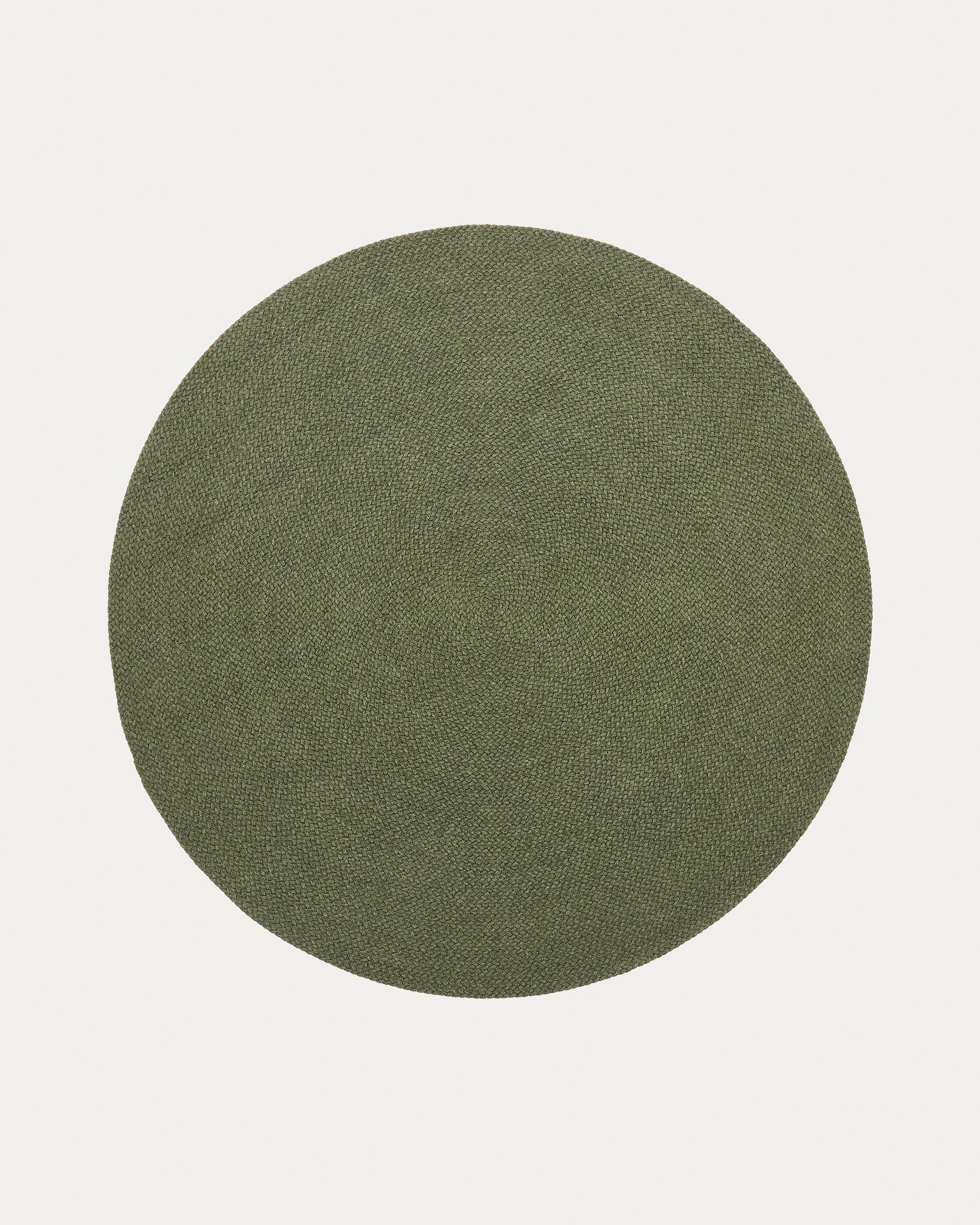 Despas green round rug made from synthetic fibres Ø 200 cm