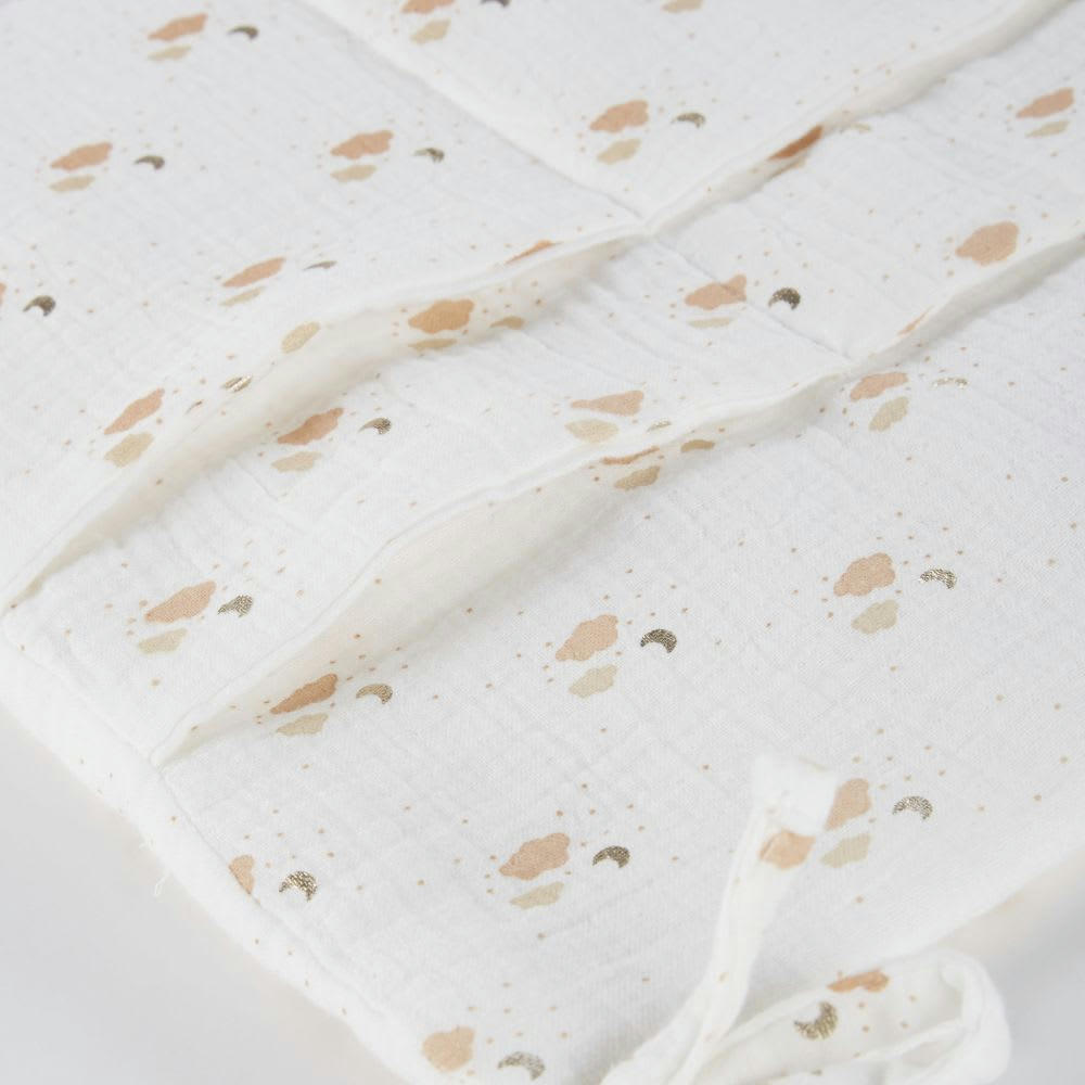 OIA - Rangement à suspendre en coton biologique blanc imprimé multicolore