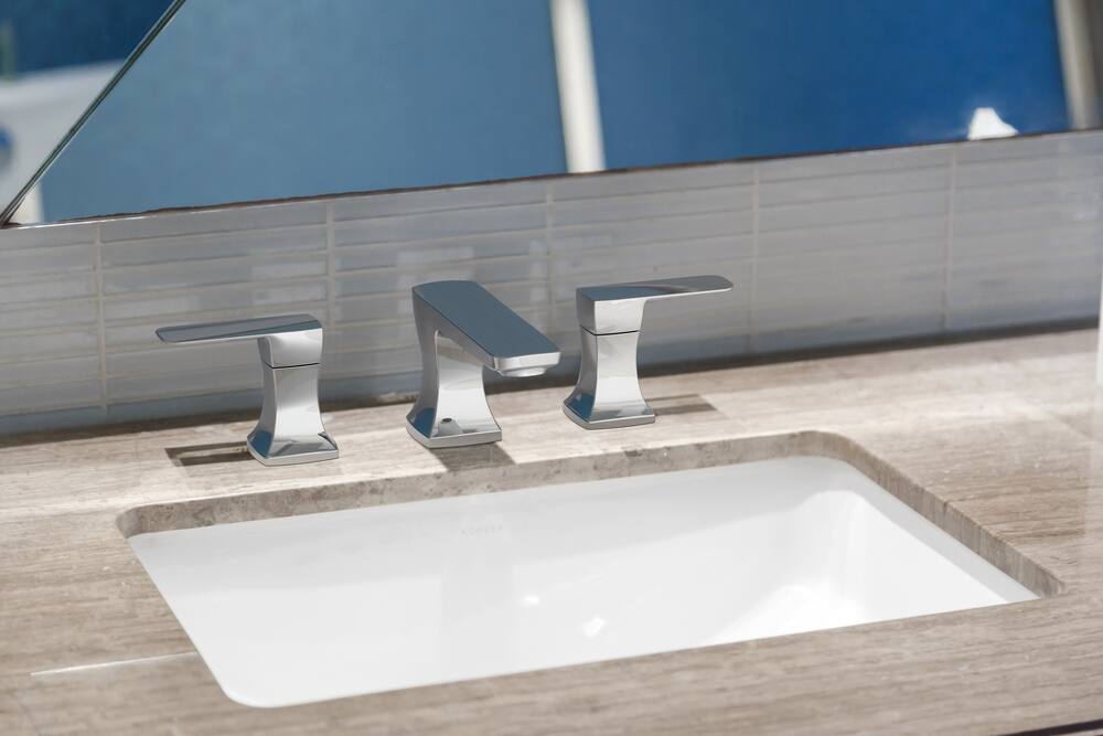 Danze Aztek 2-Handle Widespread Lavatory Faucet, Polished Chrome