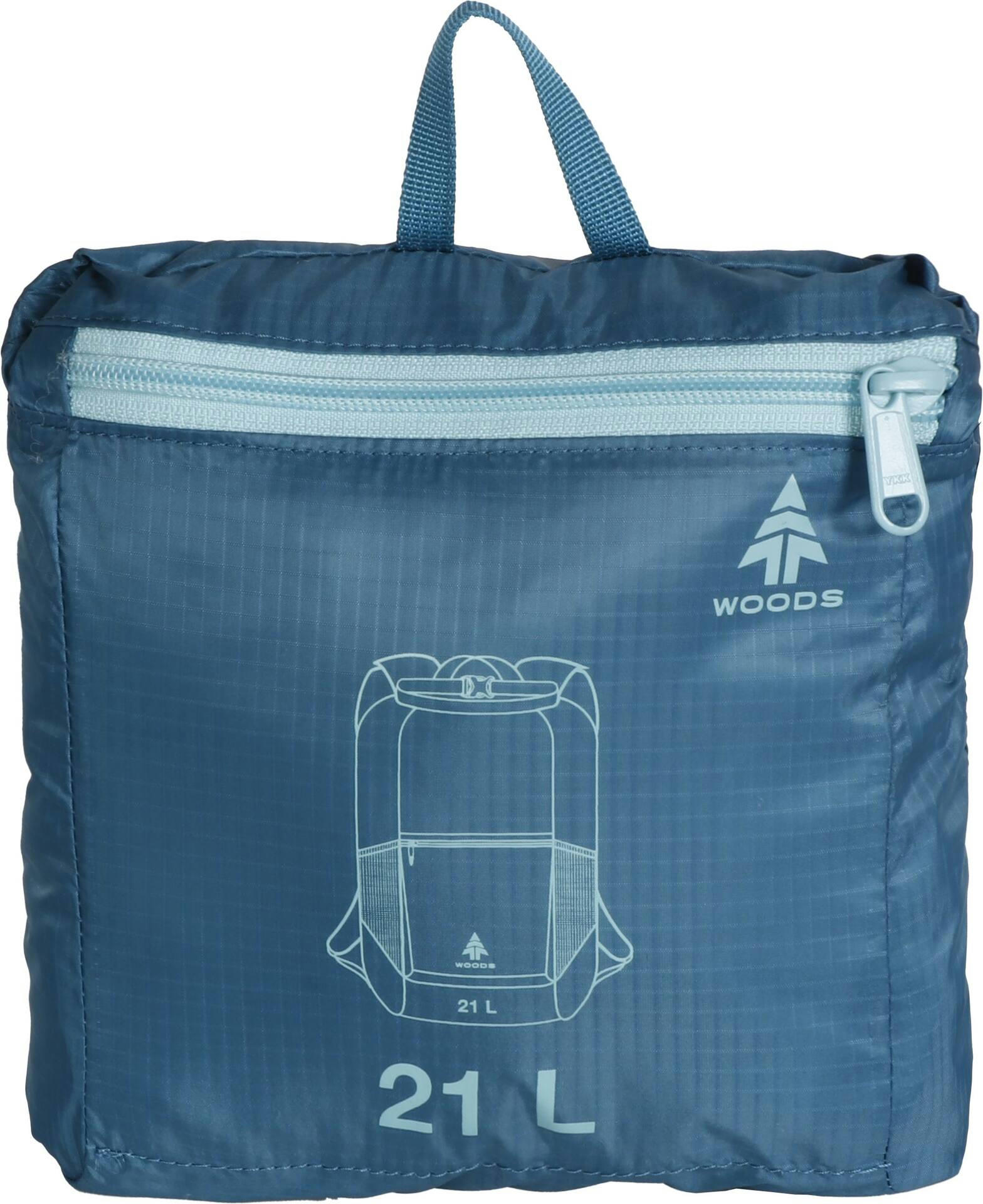 Woods SCRAMBLE 21 Packable Daypack, Self-stowing Backpack for Camping/Hiking/Travel, 21-L