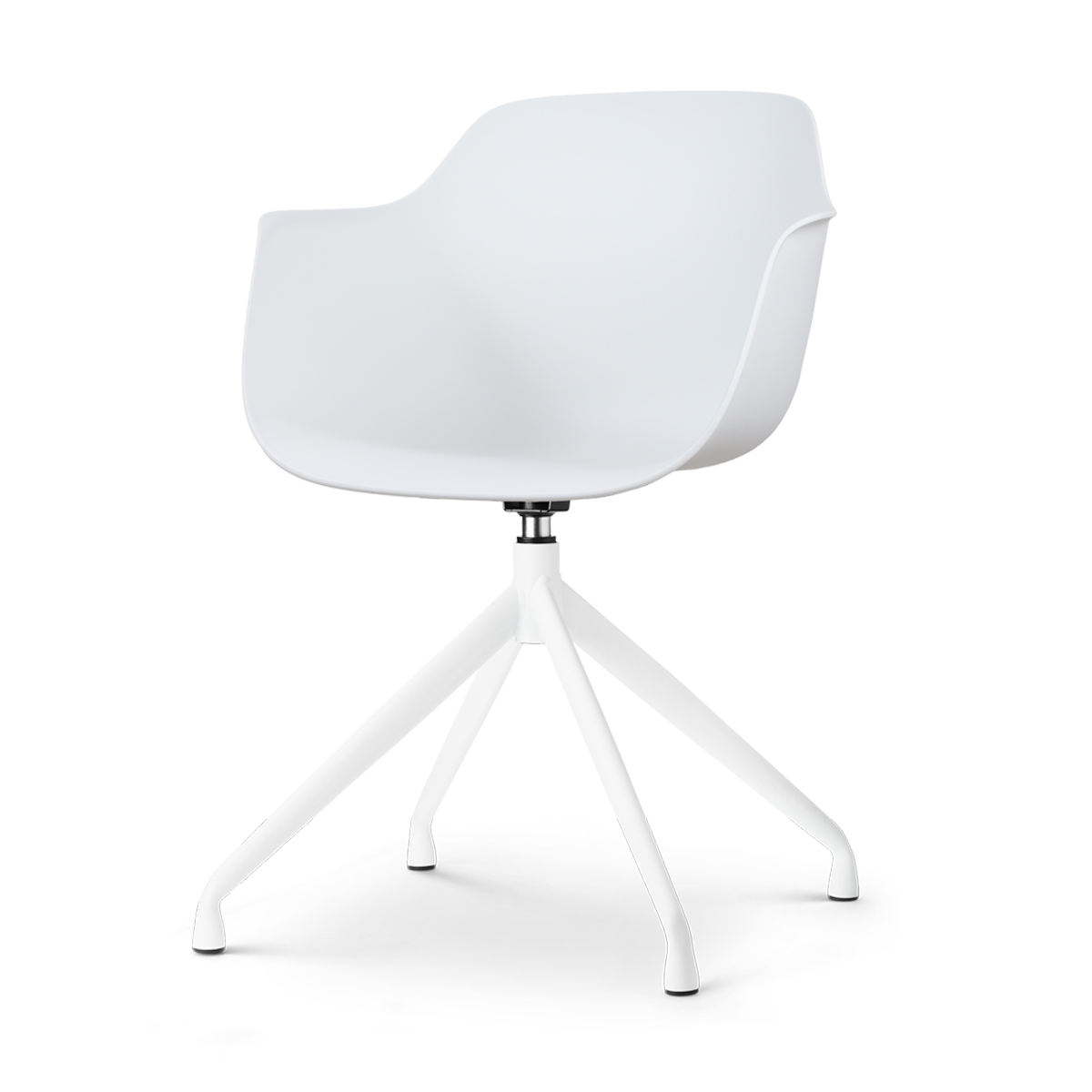 Nolon Nola-Puk Eetkamerstoel Wit - Draaibaar - Armleuning - Wit