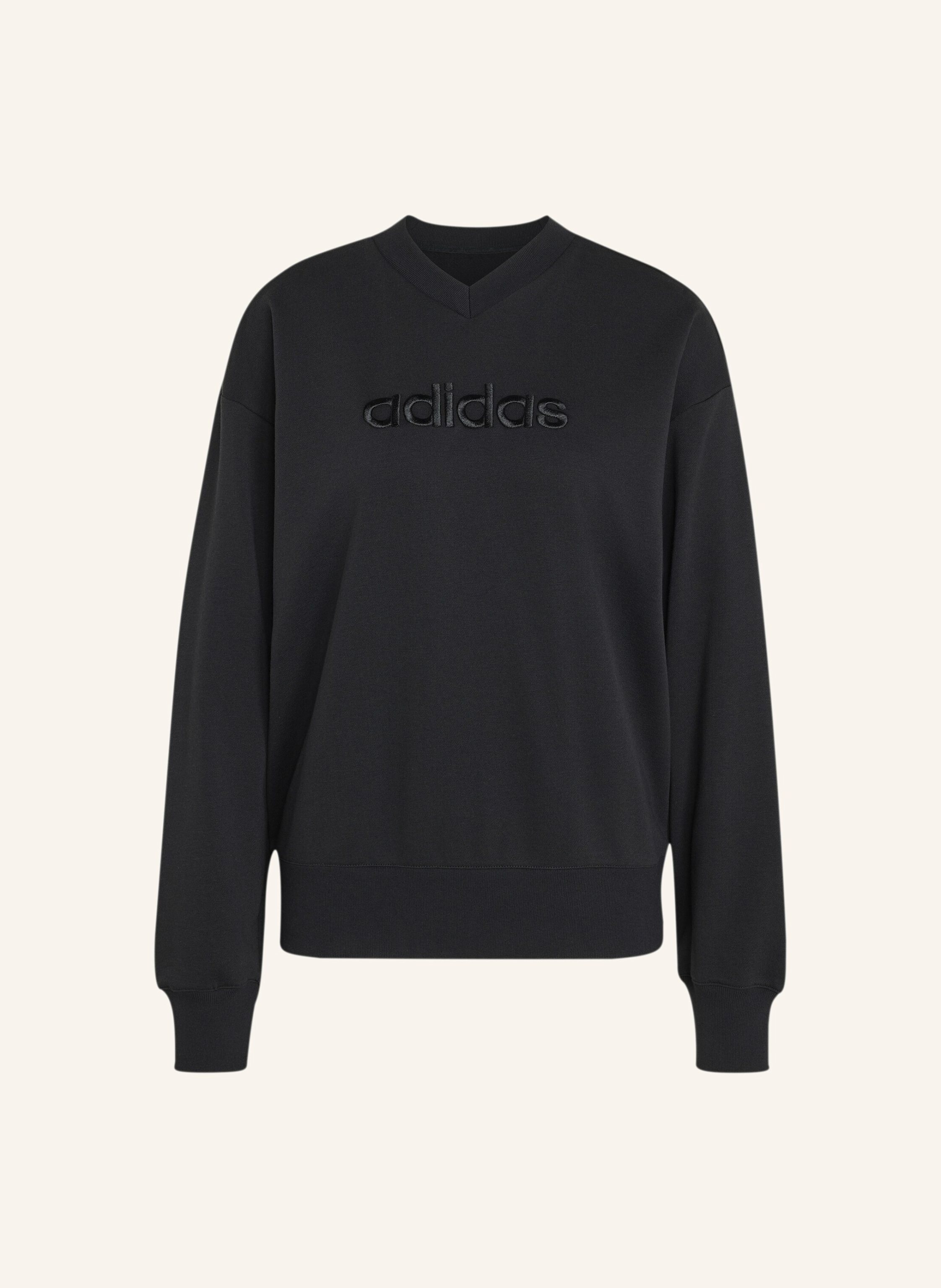 adidas SEASONAL ESSENTIALS SATIN-SWEATSHIRT, V-AUSSCHNITT