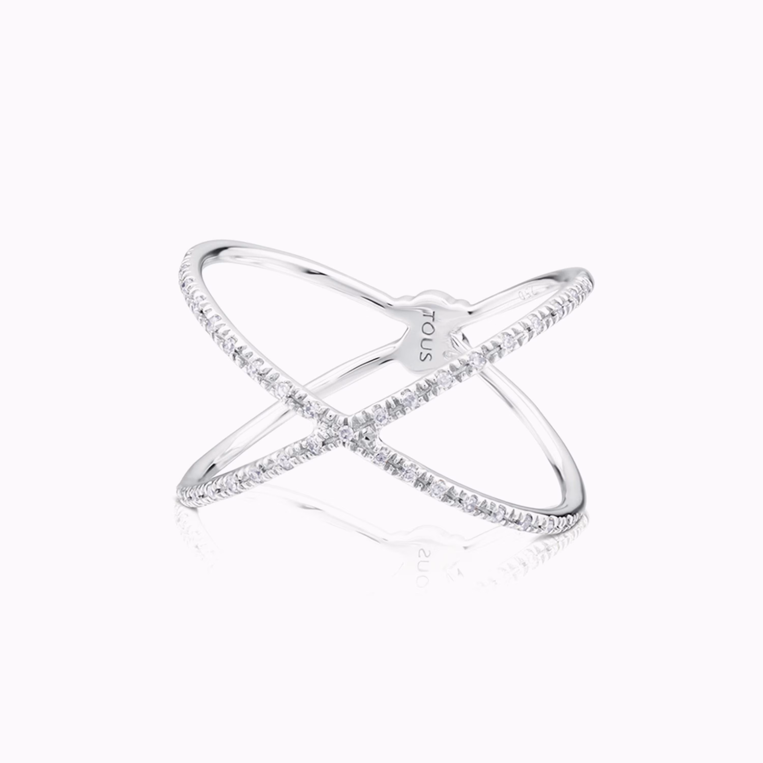 Anillo de oro blanco con diamantes motivo oso TOUS Diamonds