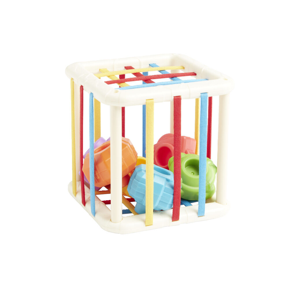 Jeu de motricité fine cube et formes 6 pièces 11x11x11cm