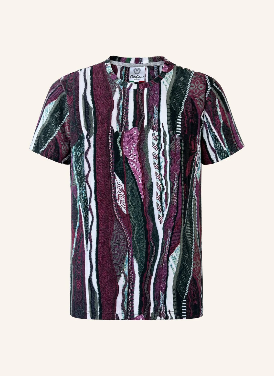 CARLO COLUCCI Knit Print Story T-Shirt FIAIDER