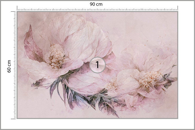 Fototapeta Kwiaty W Stylu Vintage 90x60cm