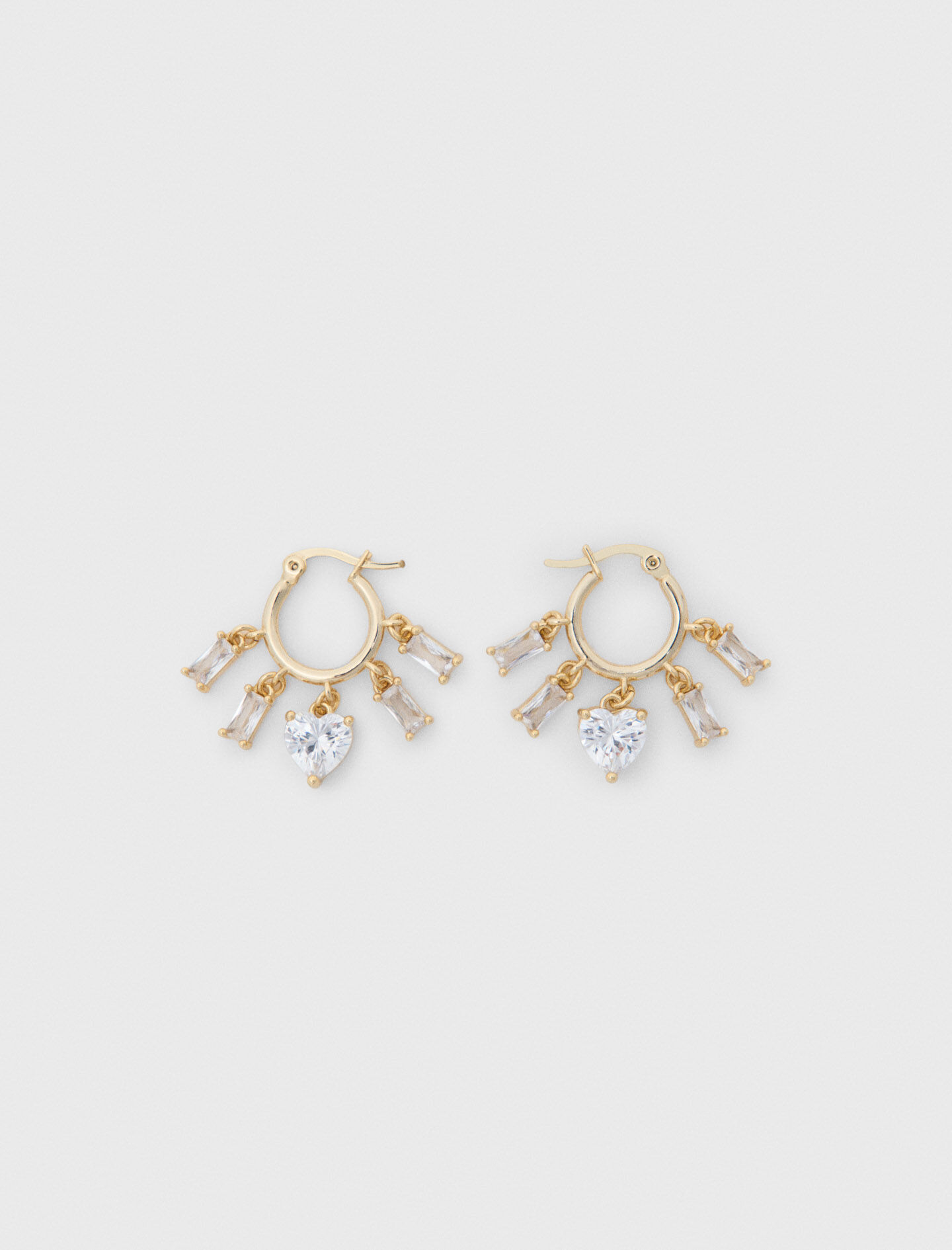 Créoles dorées à bijoux strassés