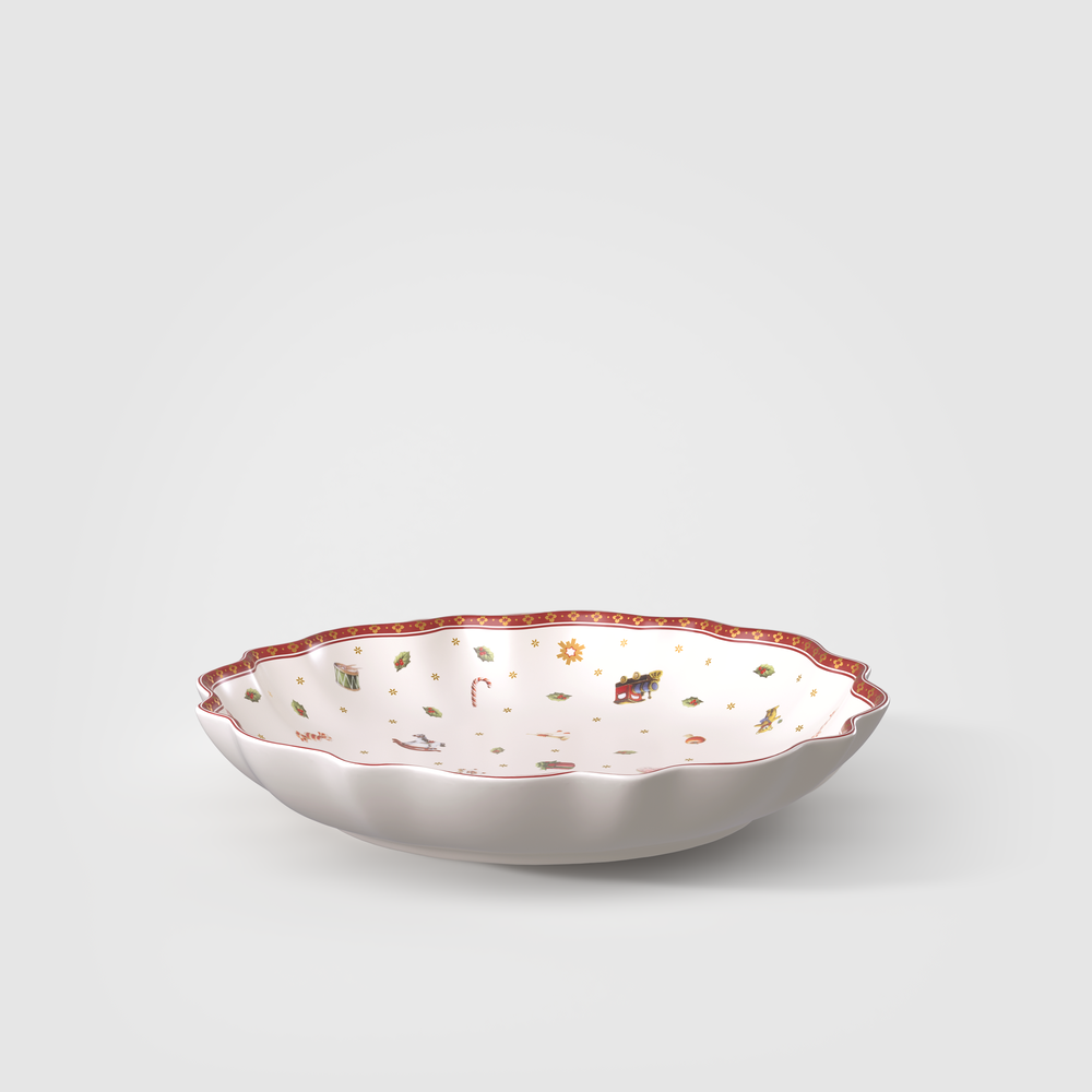 Toy's Delight Centerpiece bowl - Red, 17 oz, Premium Porcelain