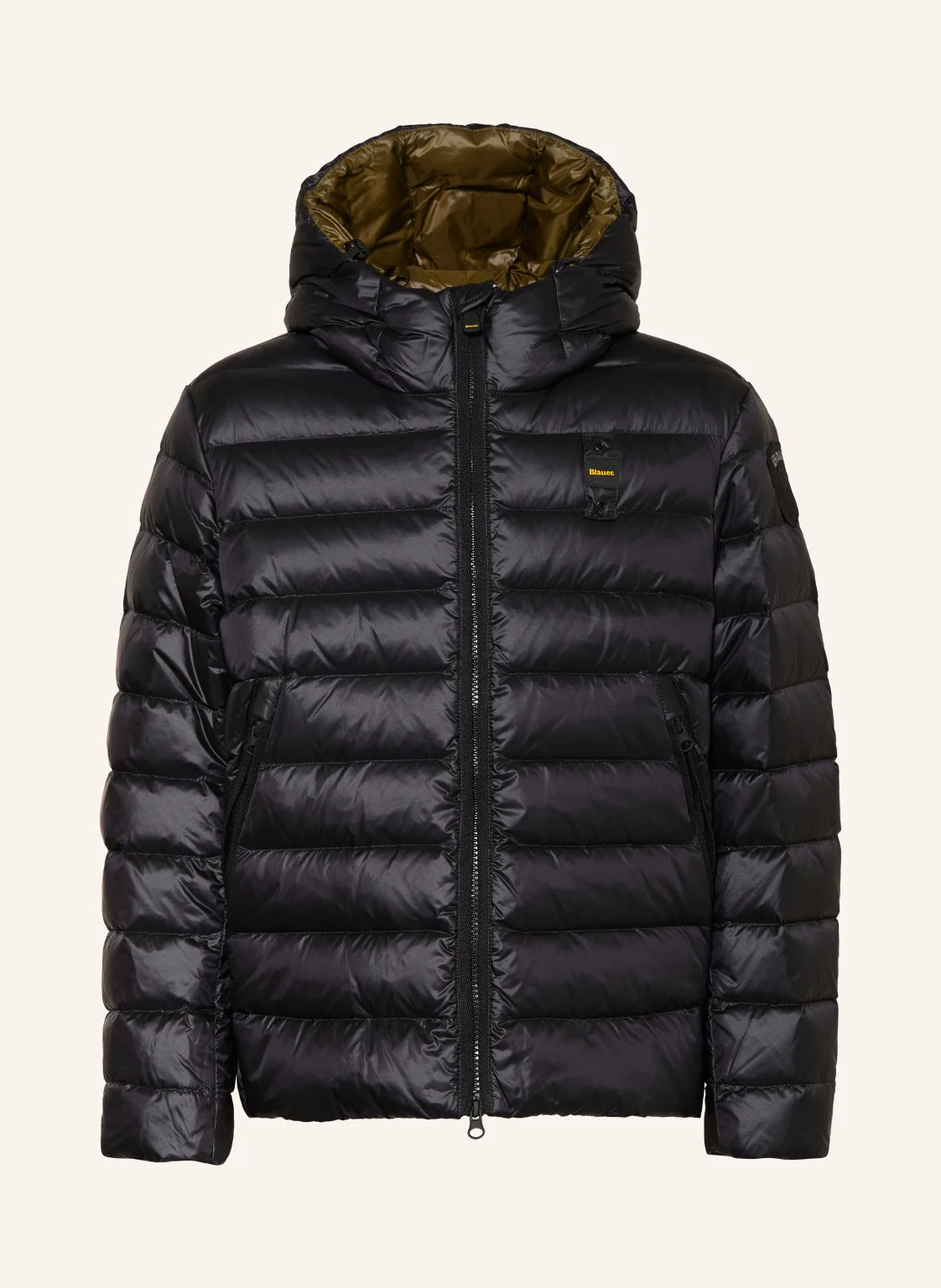 Blauer Daunenjacke
