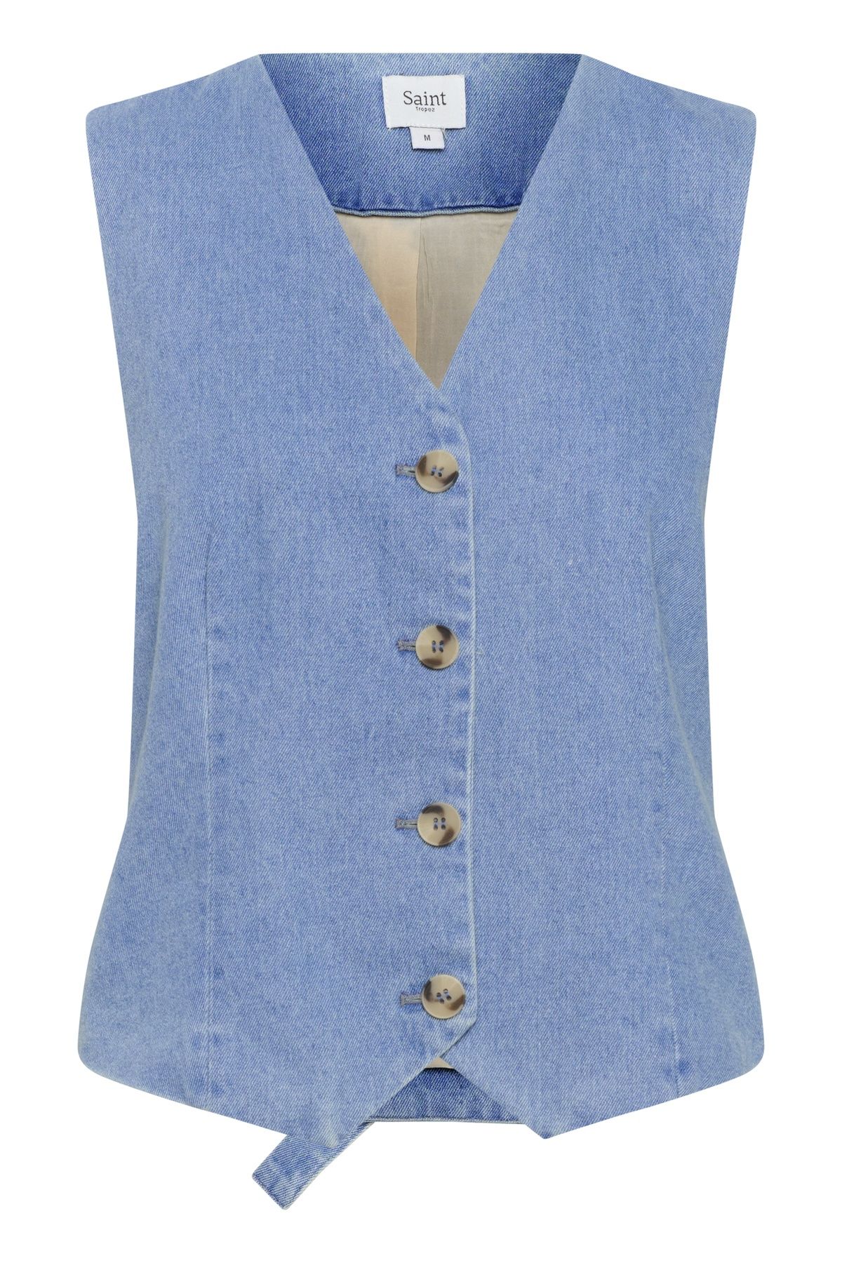 Saint Tropez JaclynSZ Denim Button Up Waistcoat