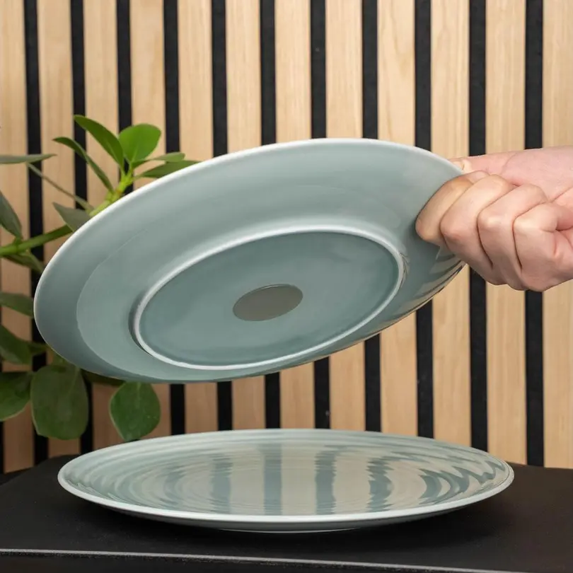 Flacher Teller 2er-Set CYAN