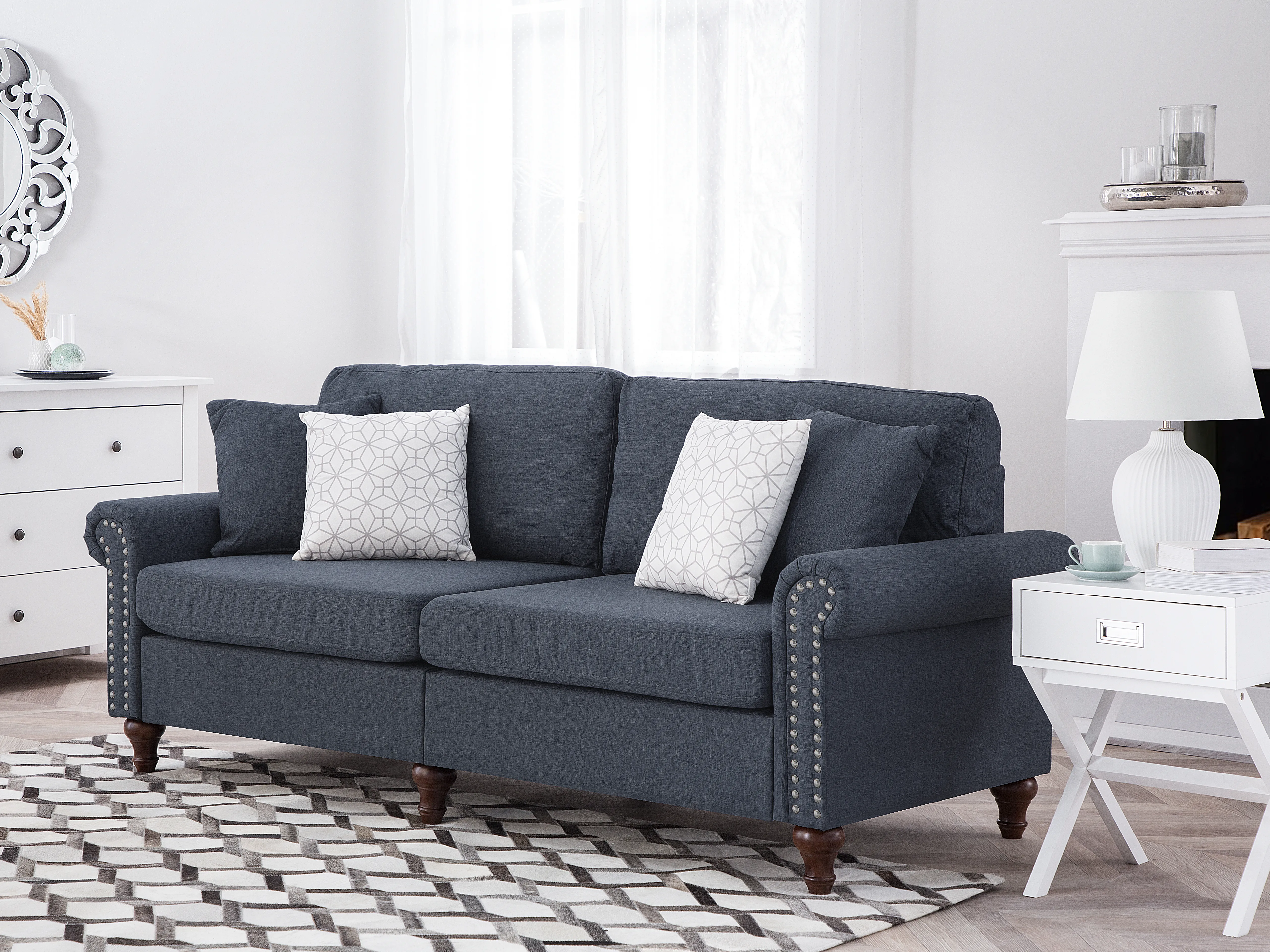 Sofa 3 Seater OTRA Fabric Dark Grey