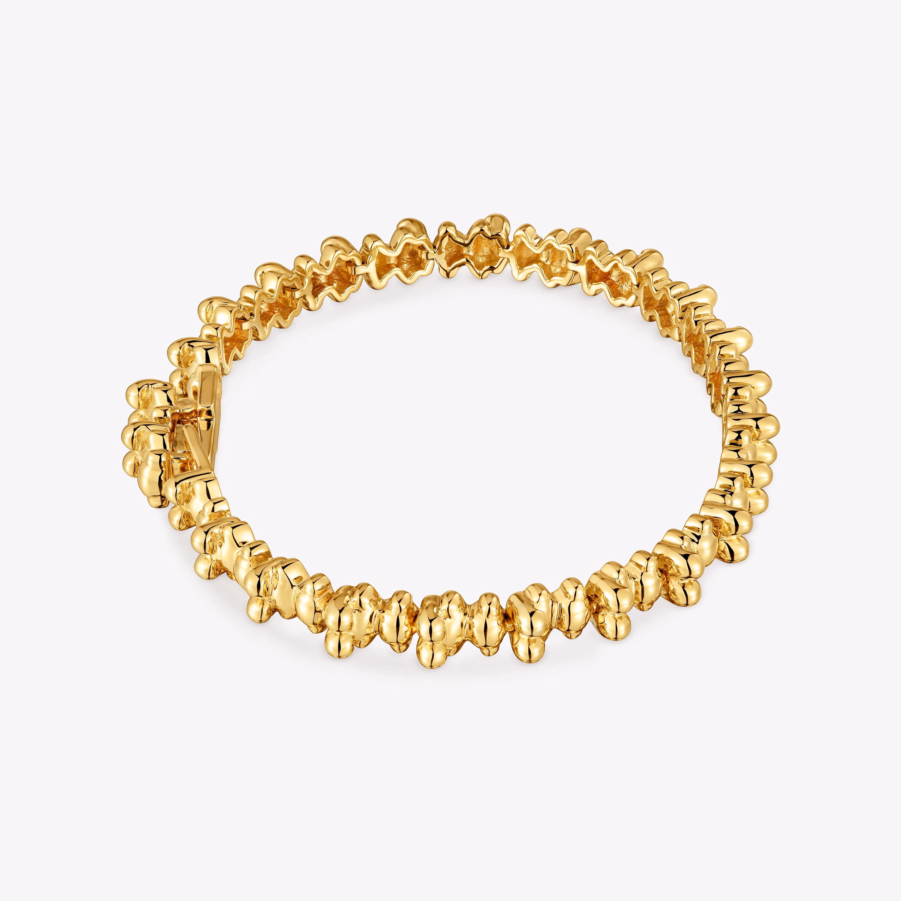 Pulsera cadena con baño de oro 18 kt sobre plata motivos oso Bold Bear