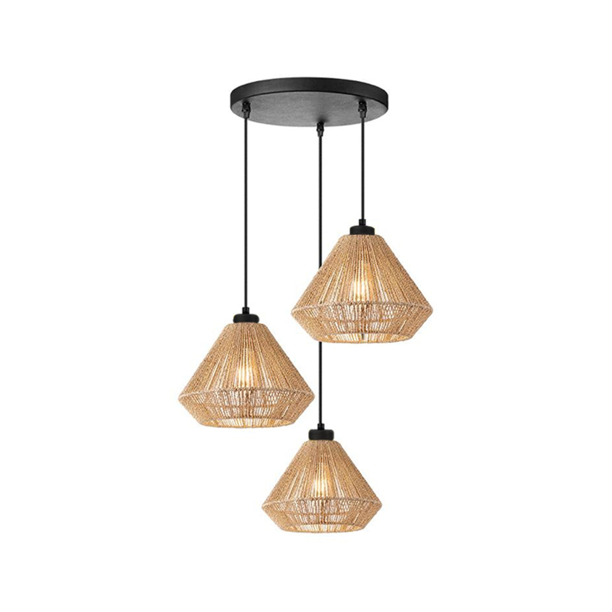 LABEL51 Hanglamp Ibiza Diamond - Naturel Jute - 30x30x150cm