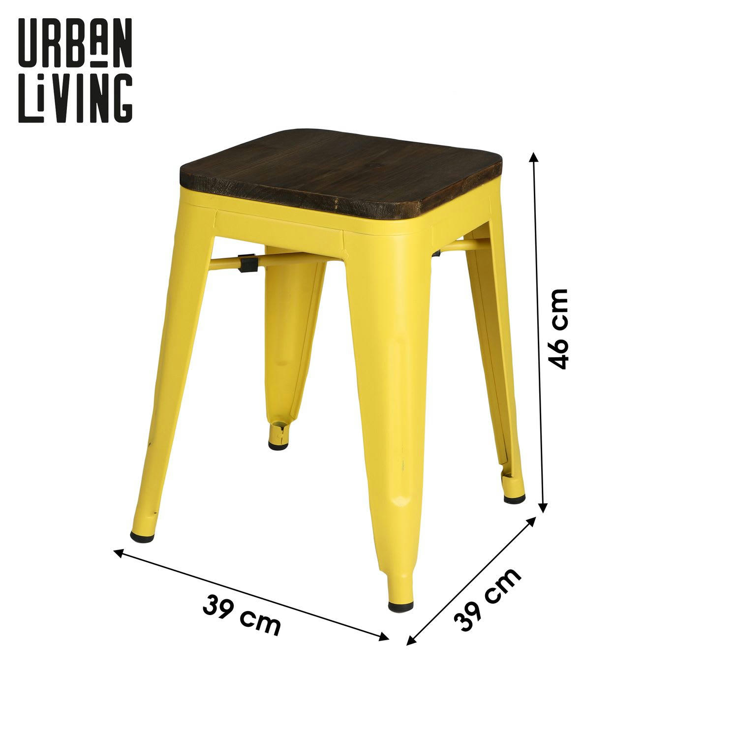 - Tabouret vintage jaune