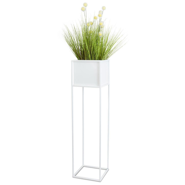 Nowoczesny kwietnik stojak biały 90 cm GLAM