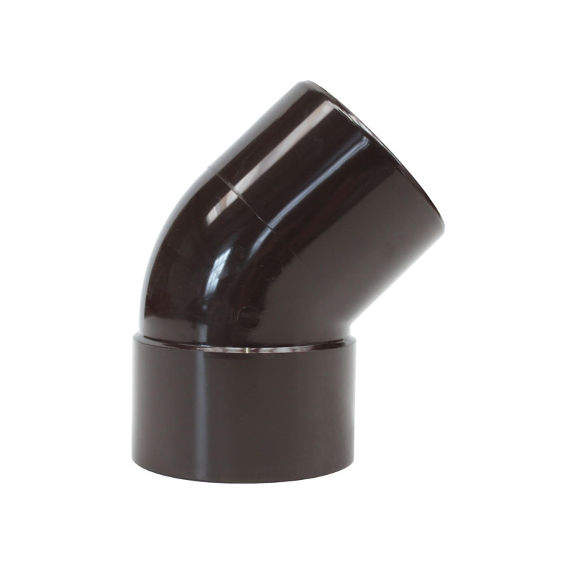 Coude pour système d'eau de pluie M/F 45° brun Ø 80 mm SCALA