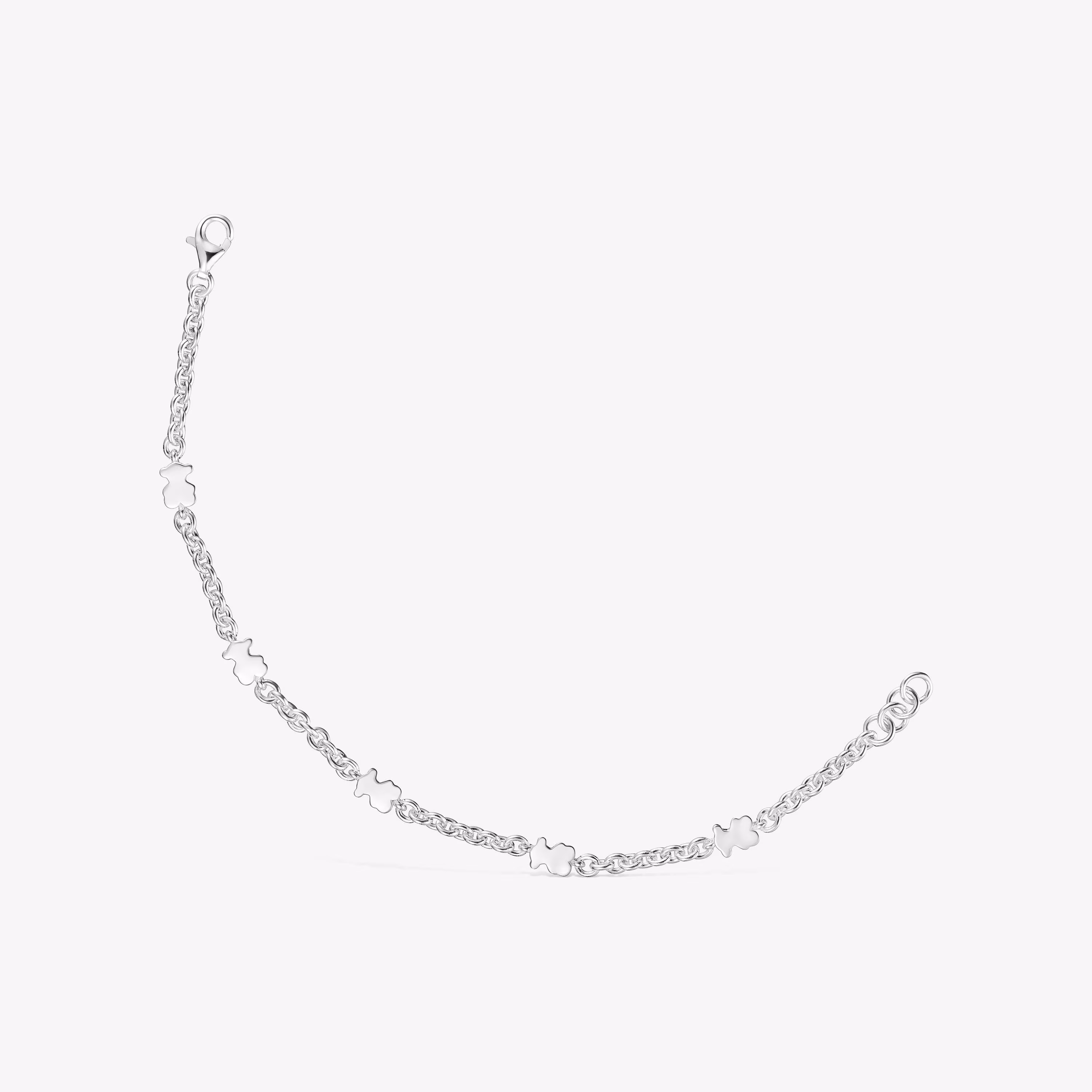 Pulsera cadena de plata y motivos oso Sweet Dolls