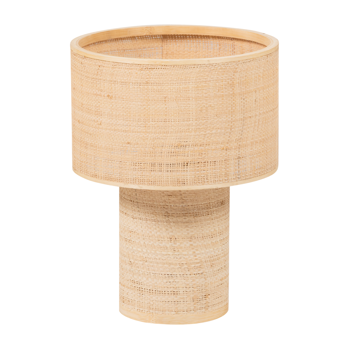 WOOOD tafellamp Ø 28 cm Syro - Raffia - Naturel - 38x28x28