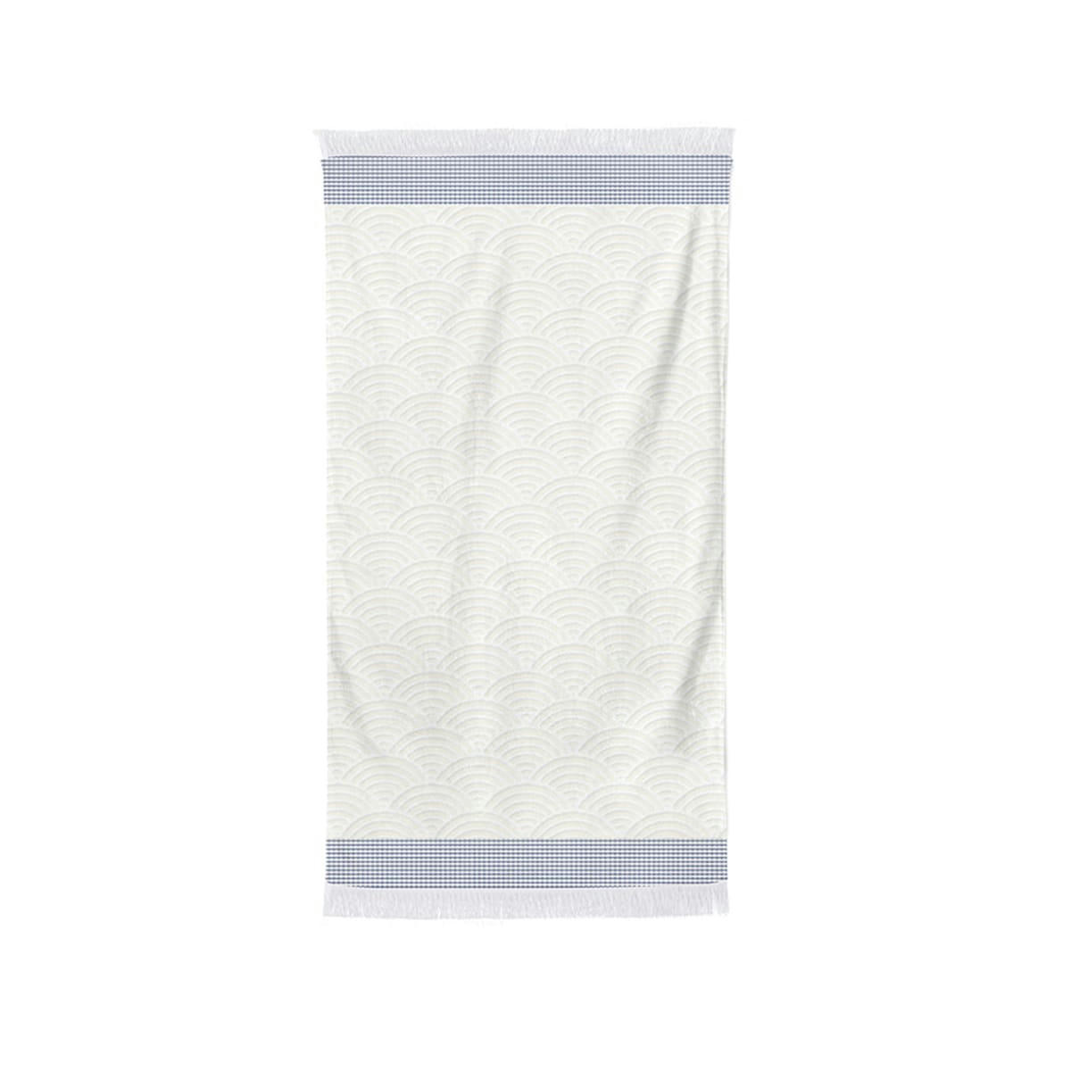 ARTEA - Serviette de bain Ecru Marine Coton 50x100 cm
