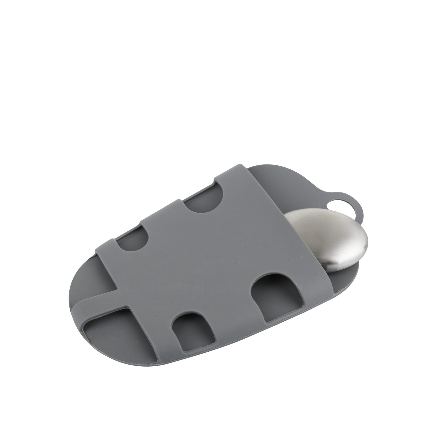 Spugna in silicone con saponetta in acciaio antiodore