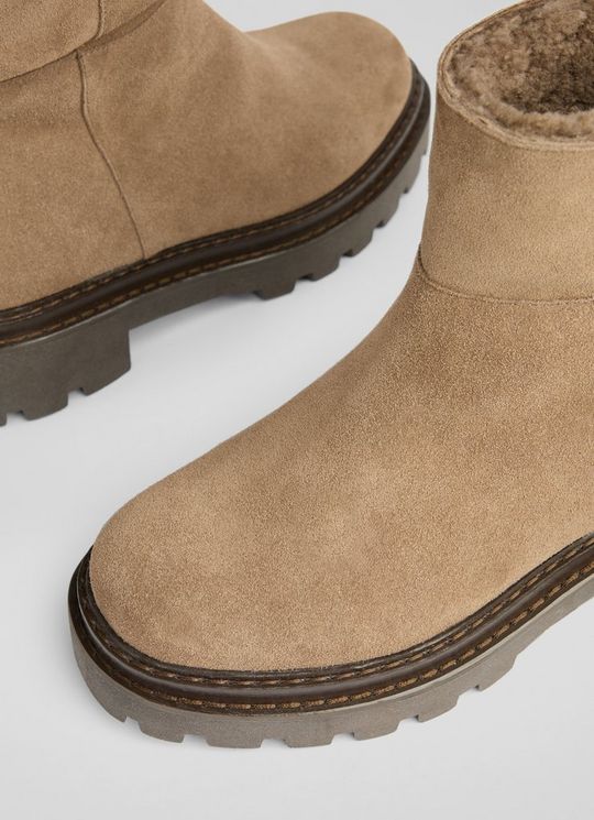 Josie Grey Suede Ankle Boots