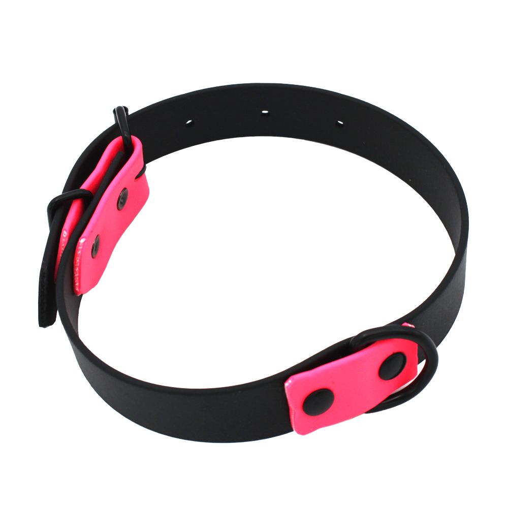 Heim Collar Two-Coloured Riveted - Black/Pink