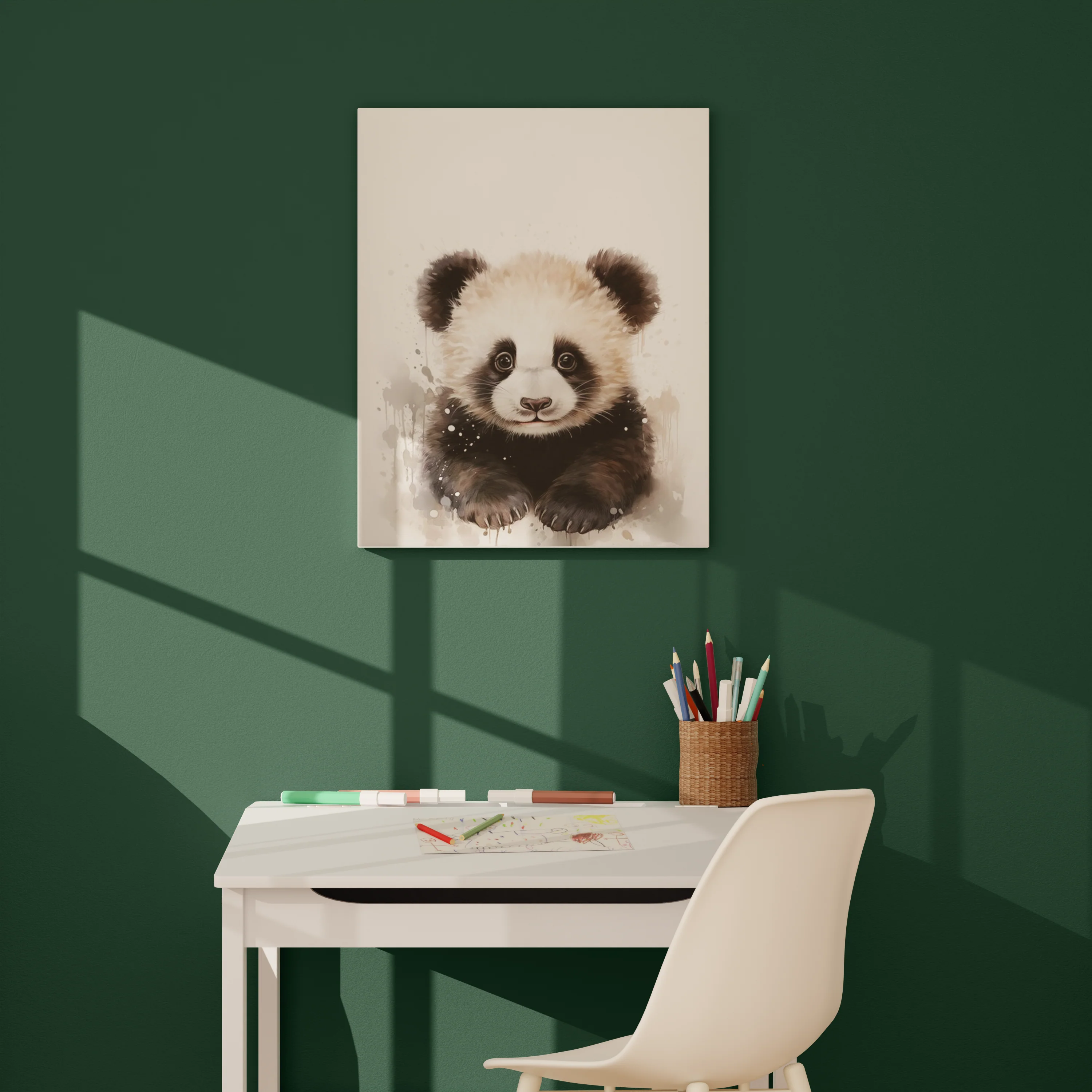 Toile imprimée BABY PANDA 40 x 50 cm