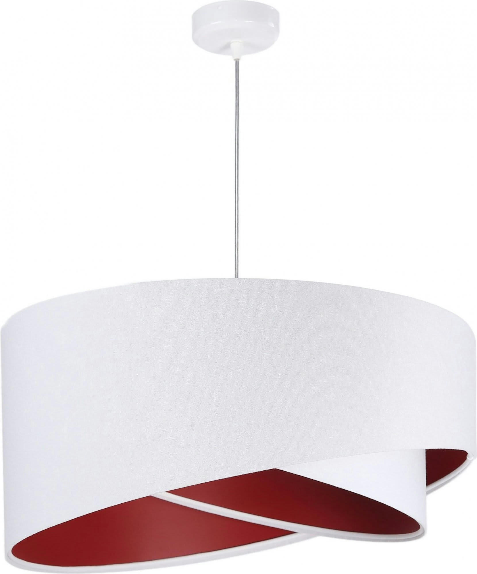 ASYMETRIC - Suspension Tissu Rouge 50x50x105 cm