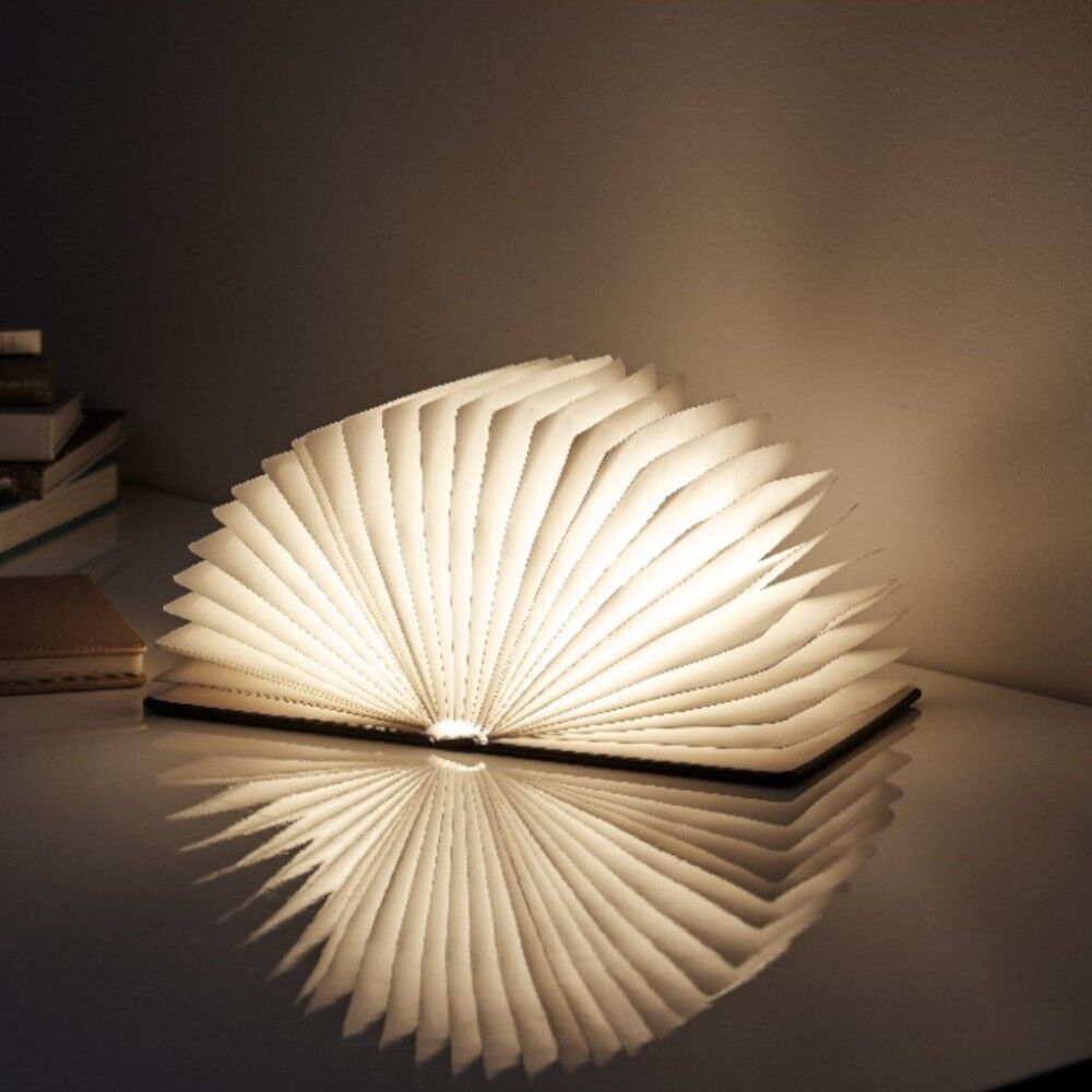 Lampe livre pliante noir, gris ou rose