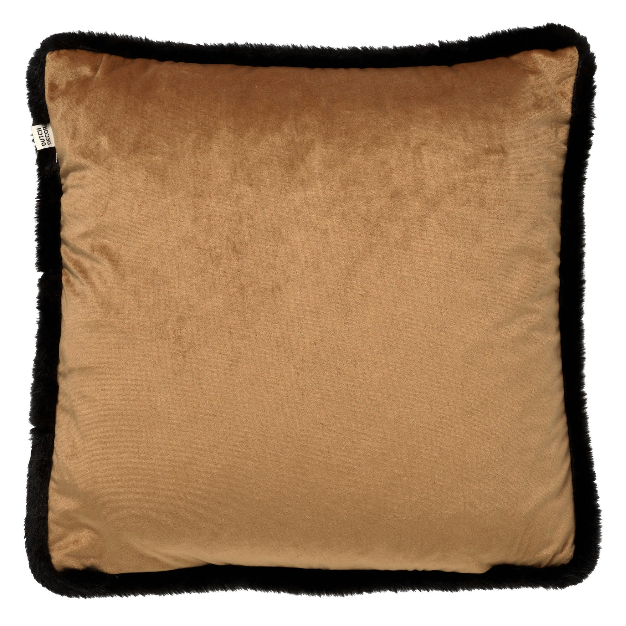 - Housse de coussin marron en velours-45x45 cm avec imprimé animalier