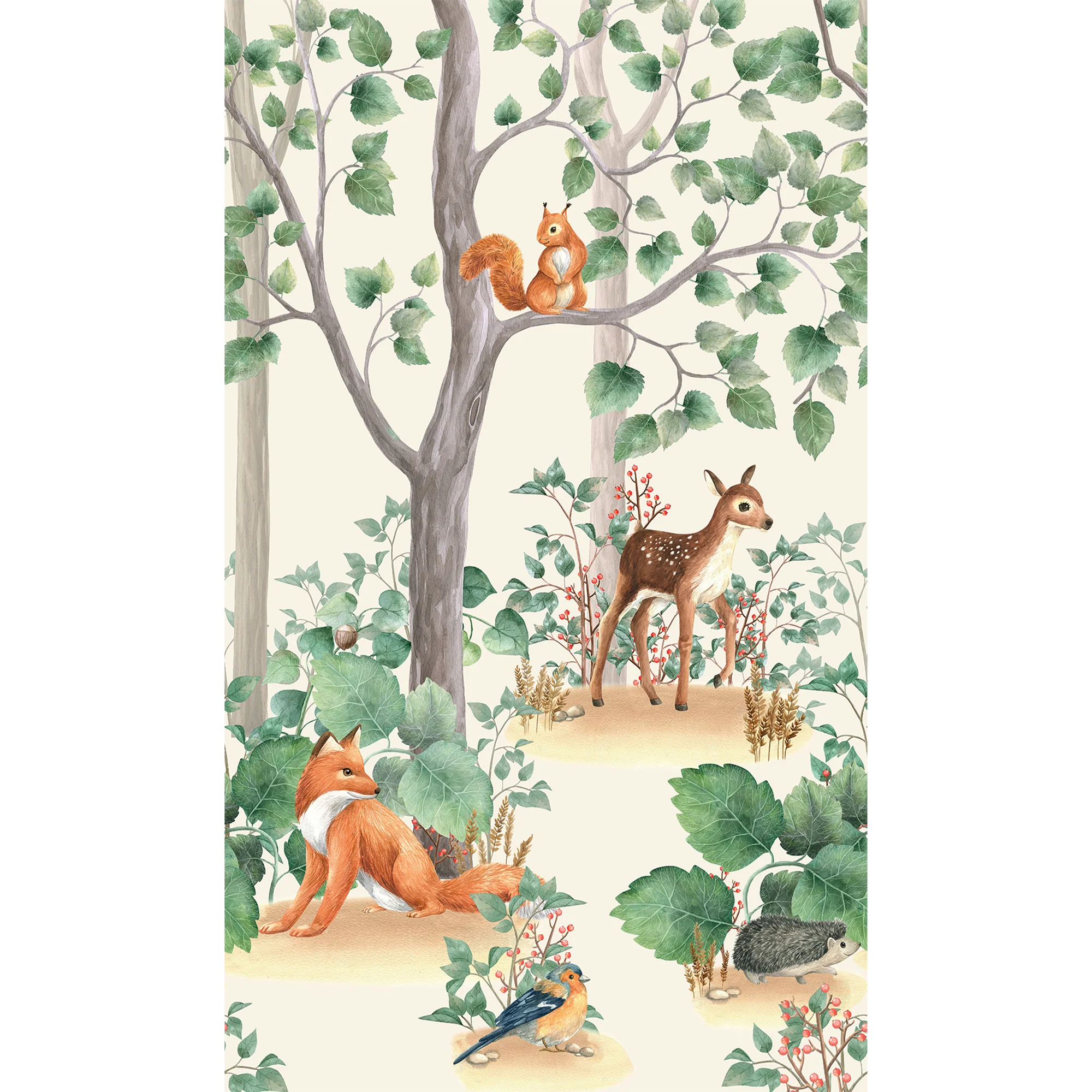 Papier peint panoramique L LITTLE FOREST 159 x 270 cm