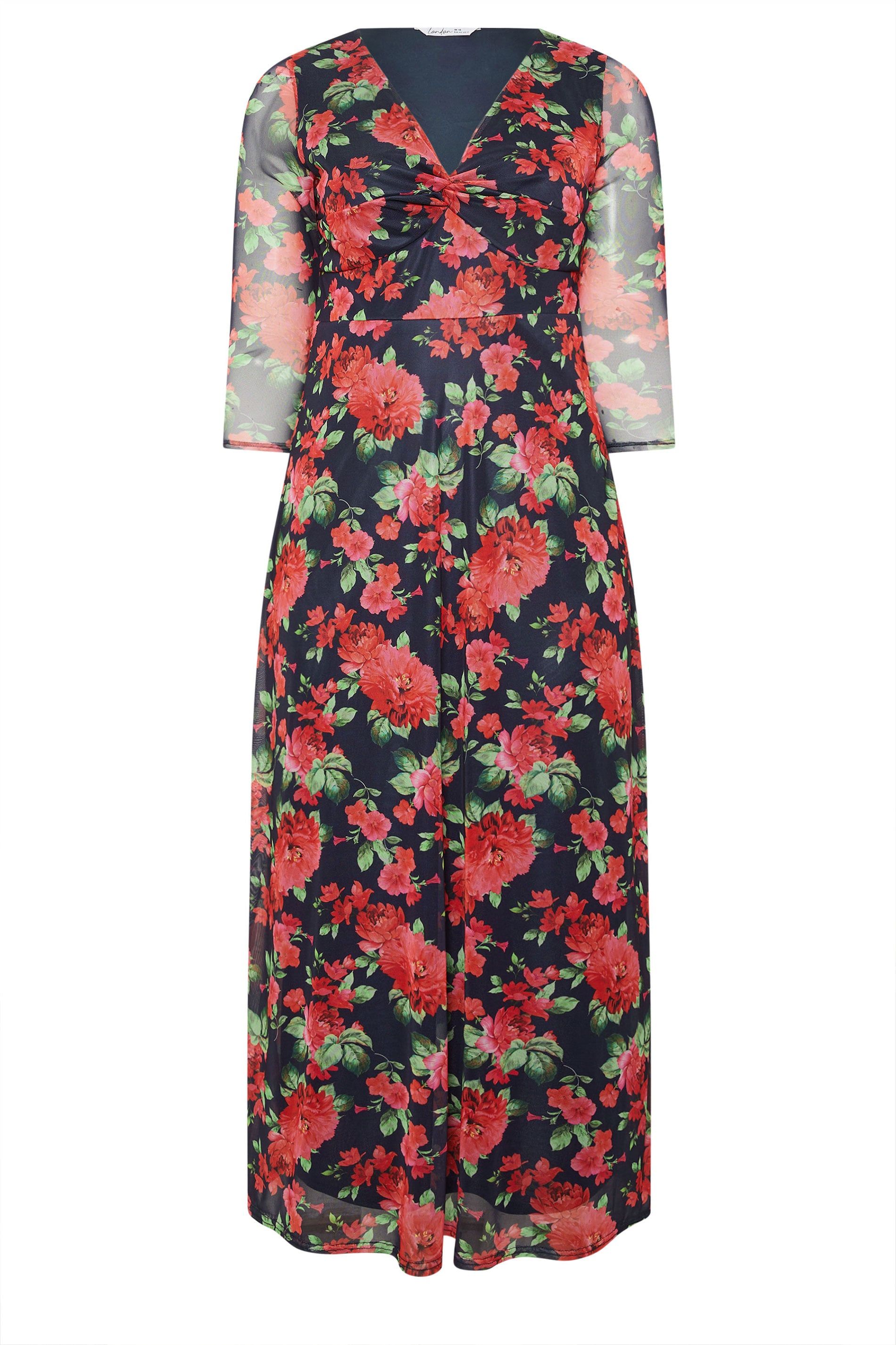 Yours Floral Knot Maxi Dress