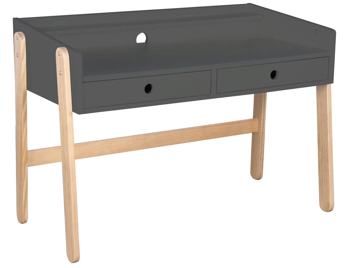 OMAR - Bureau enfant évolutif  gris   effet bois    55x107