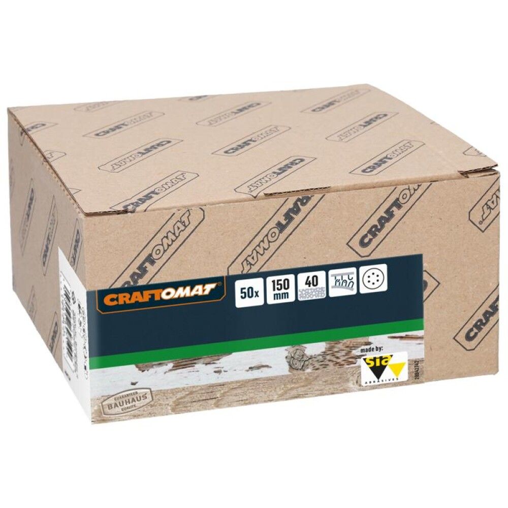 SLIPEPAPIR CRAFTOMAT Ø150 K40 50STK