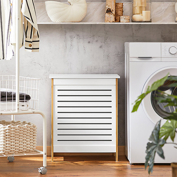 Corbeille à Linge Coffre à Linge Porte Vêtement pour laverie, FSS66-WN, SoBuy