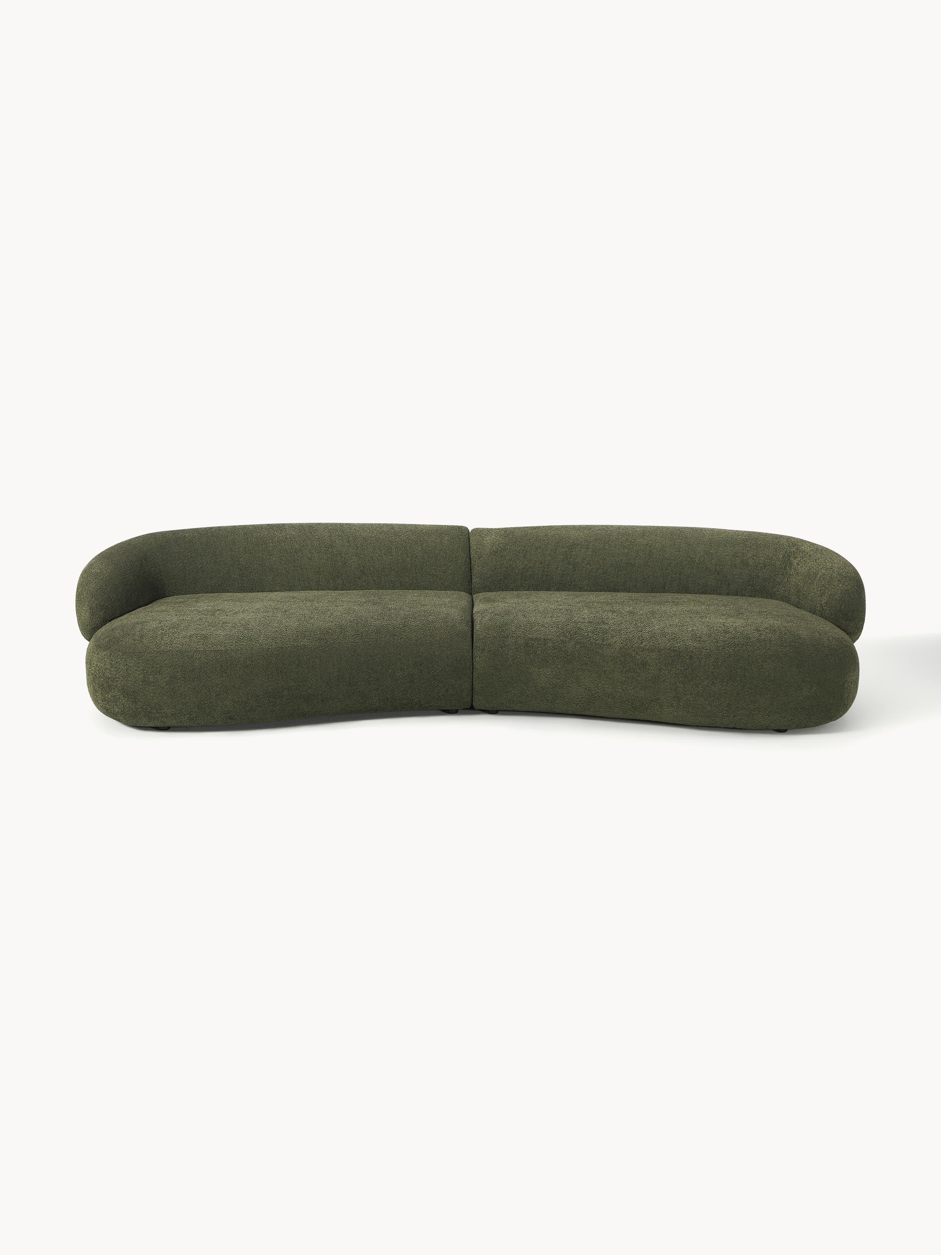Sofa Alba (4-Sitzer) aus Teddy-Bouclé