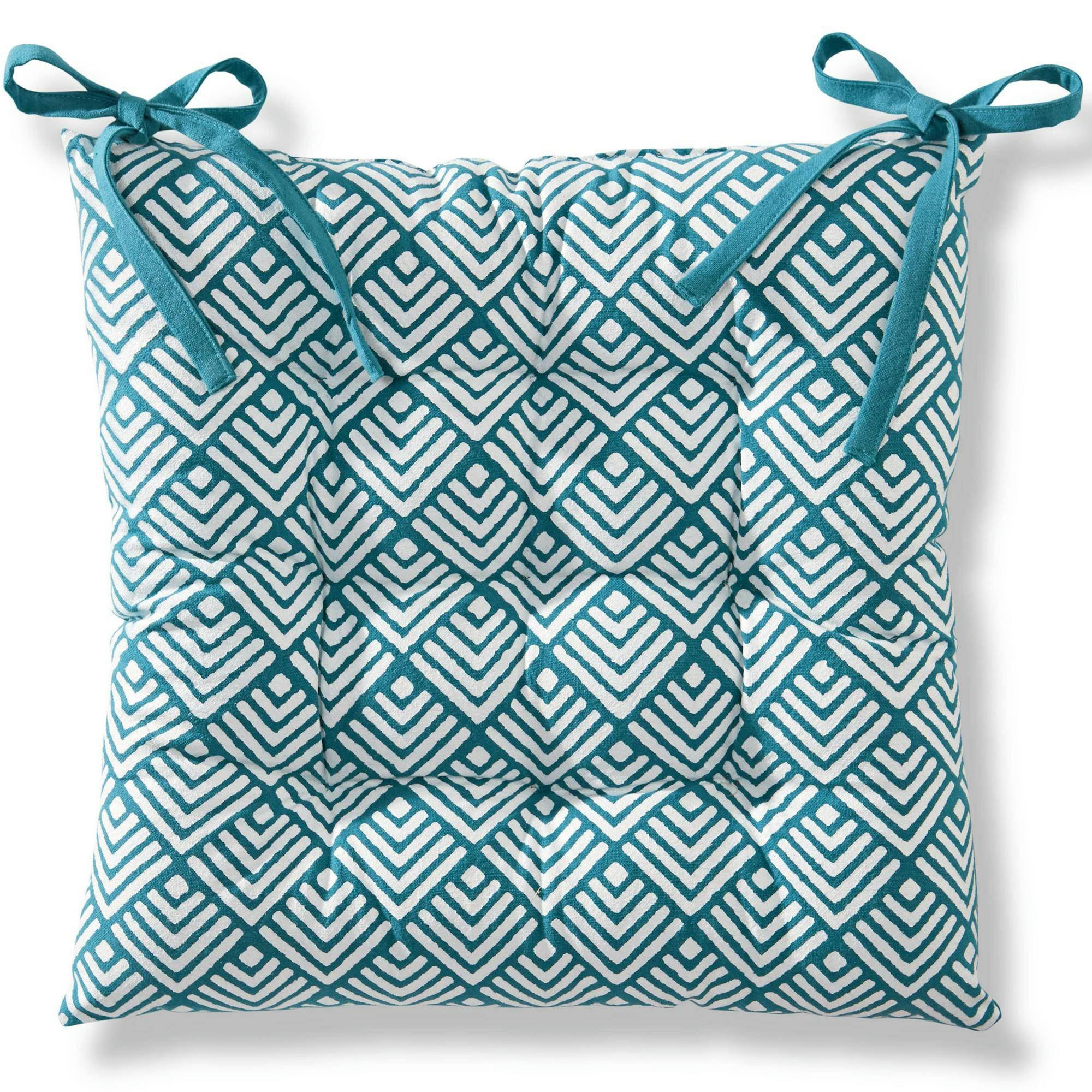 SCANDI - Galette 40x40 bleu azur en coton