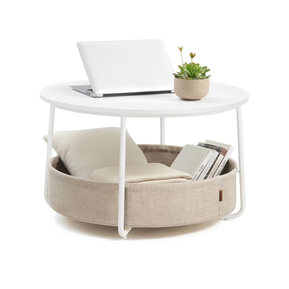 Table Basse Ronde avec Rangement