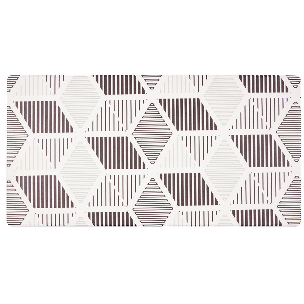 Tapis vinyle confort imprimé noir et blanc 100x50cm