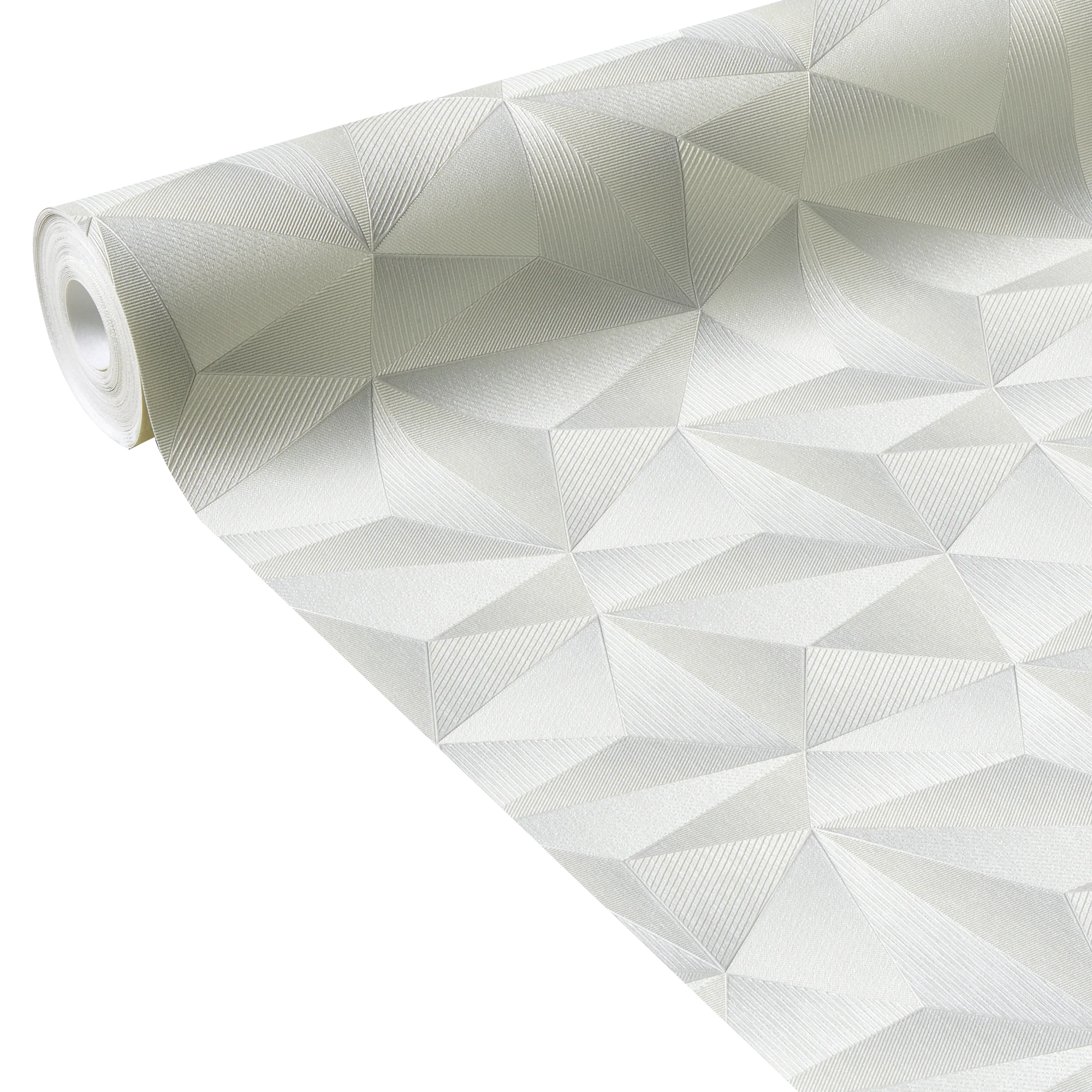 Papier peint intissé ZENITH coloris blanc perlé
