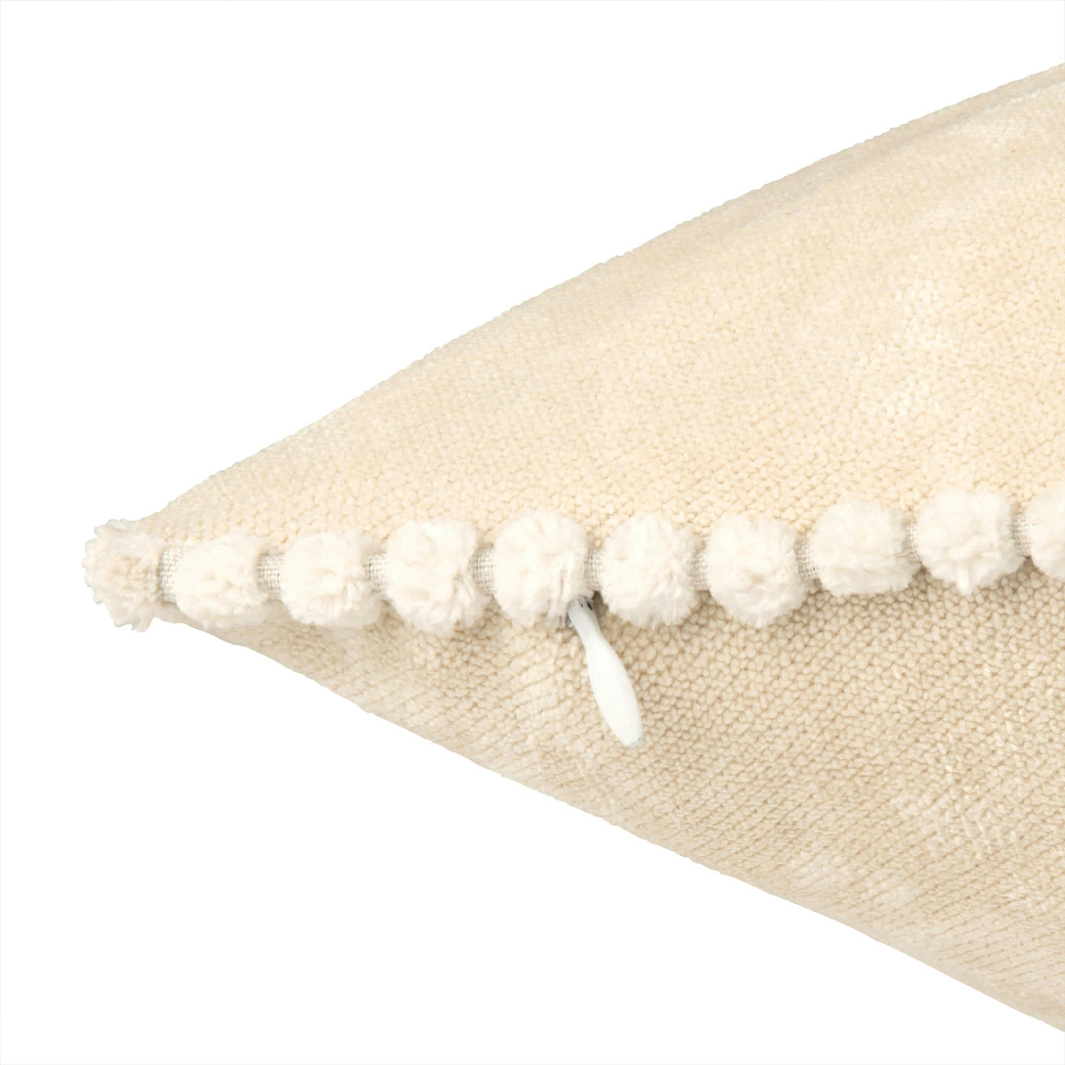 KINAI - Coussin en velours écru 60x60