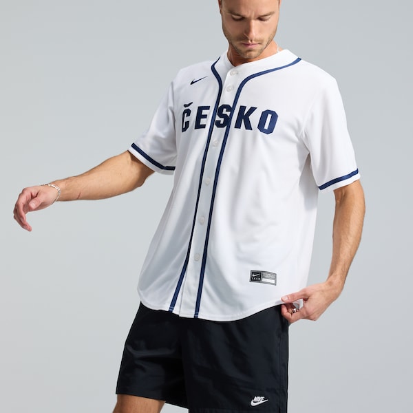 Czech Republic Baseball Nike 2026 World Baseball Classic Home Stadium Jersey - White