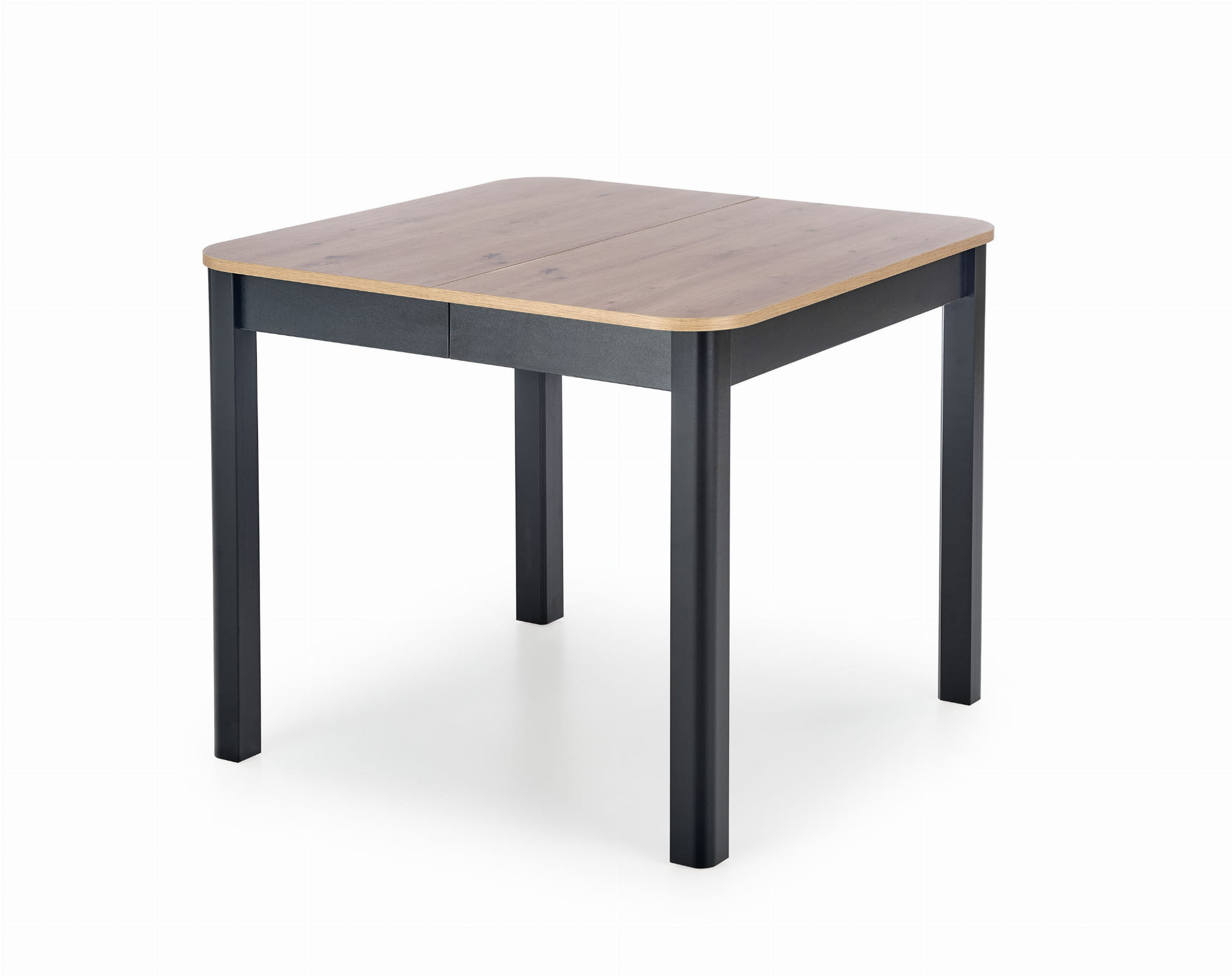 ST46m 90x90 cm stół blat dąb artisan nogi czarne