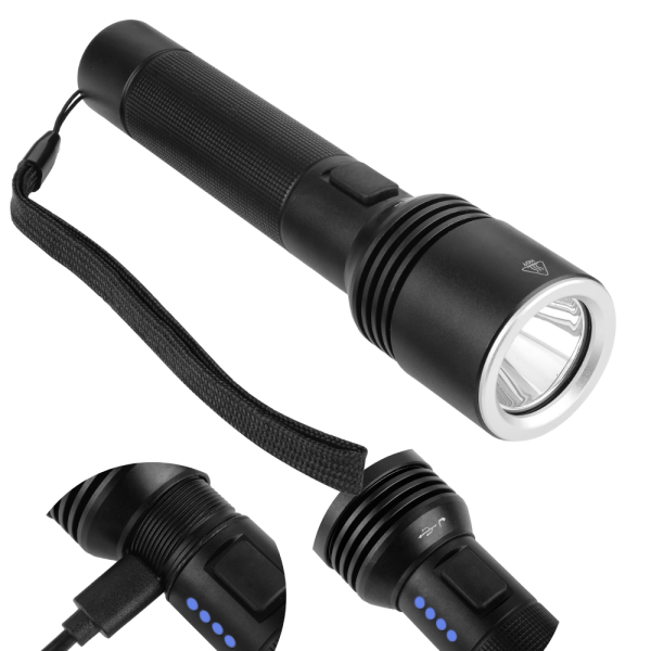 Latarka LED taktyczna Germina IP44 5 trybów   SOS 14 h PRACY 1szt.