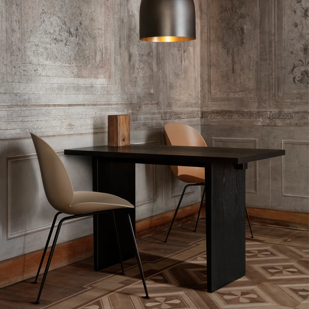 Gubi - Private Schreibtisch, 120 x 60 cm, Eiche schwarz gebeizt