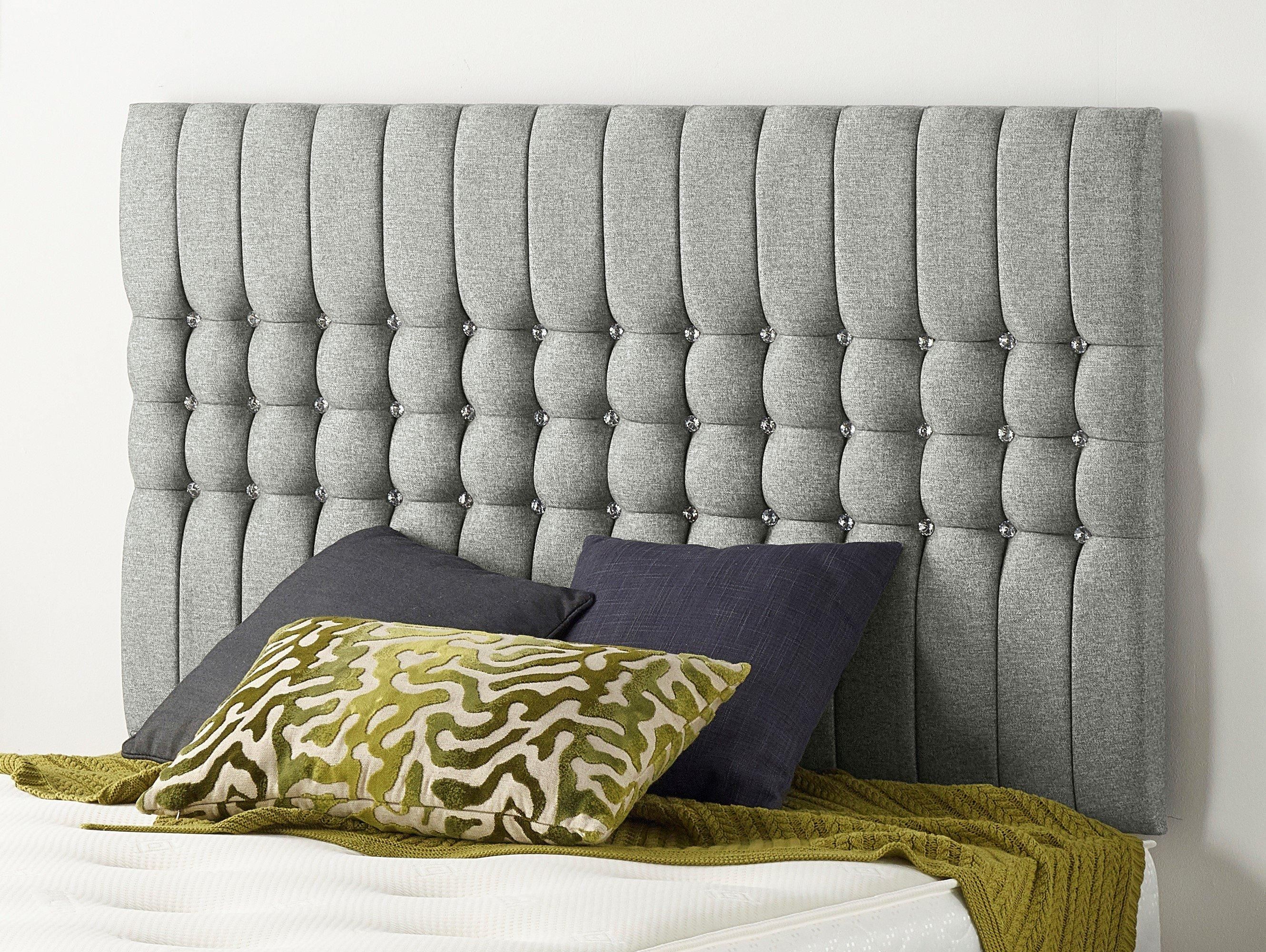 Somnior Galaxy Divan Bed Base with Headboard Tweed Fabric
